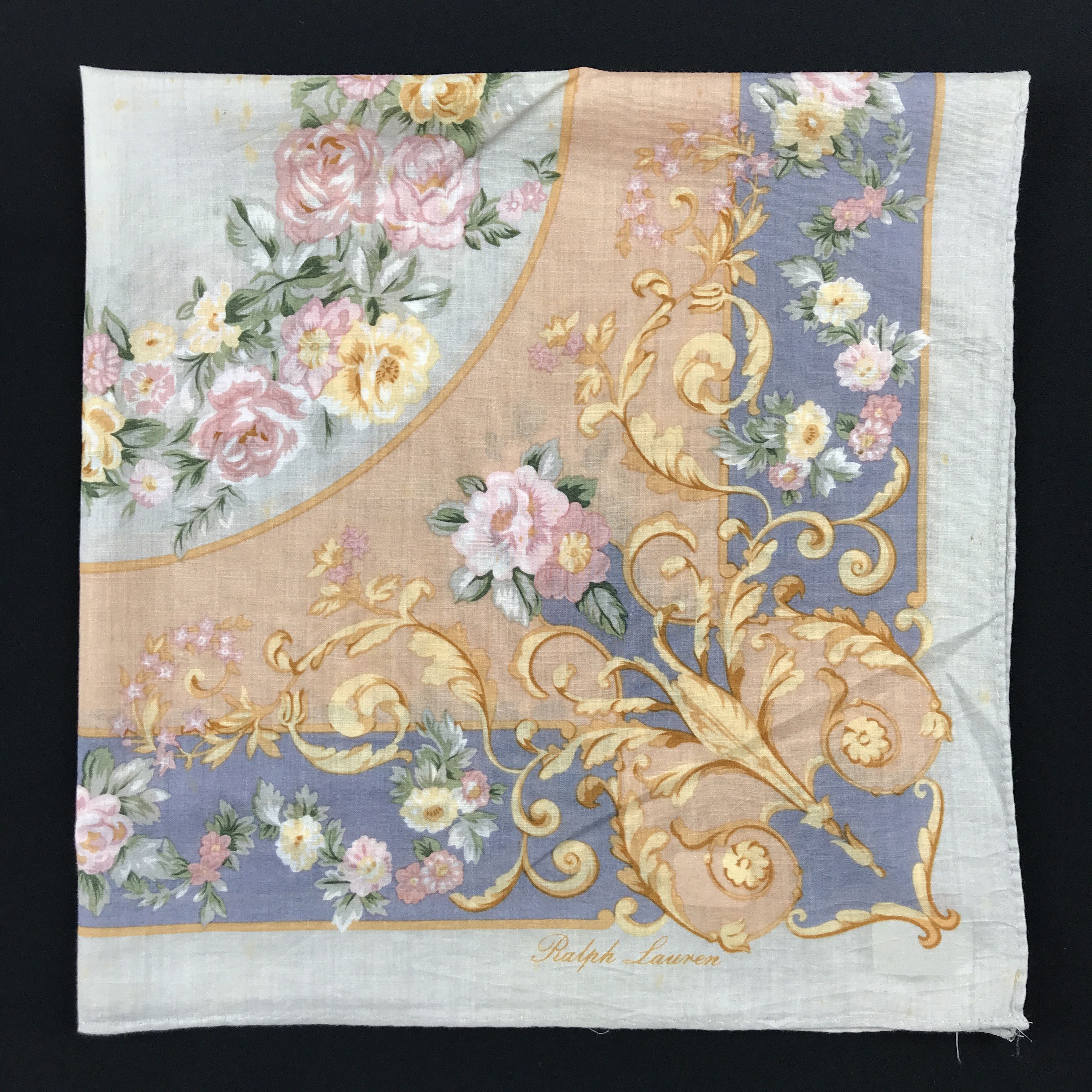 Designer × Ralph Lauren × Vintage Vintage Ralph Lauren Bandana Neckerchief Handkerchief Size ONE SIZE - 2 Thumbnail