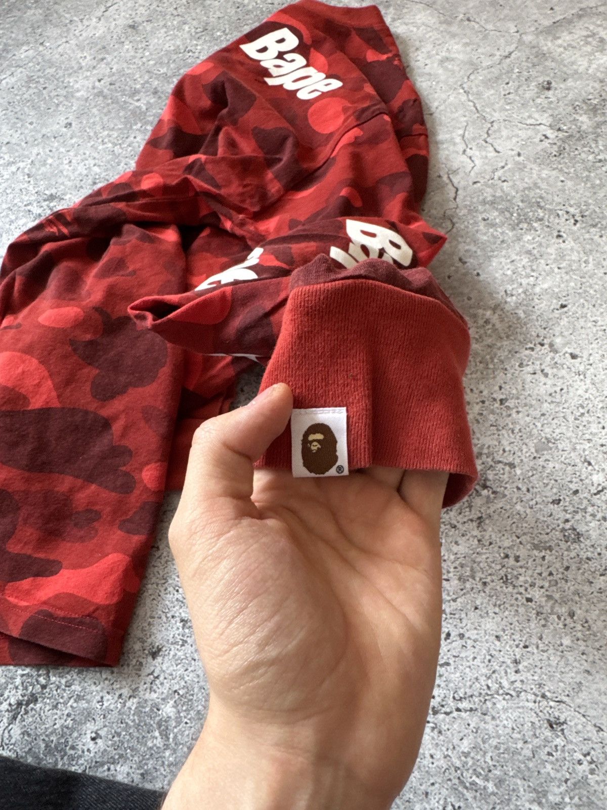 Bape Bape Red Camo Longsleeve Size L Size US L / EU 52-54 / 3 - 12 Thumbnail
