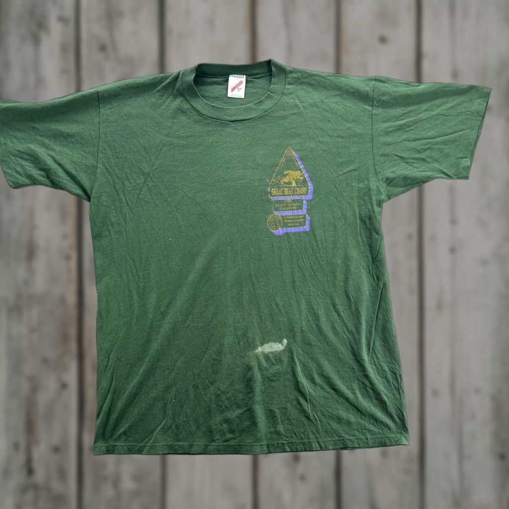 Jerzees VINTAGE Great Bear Chase Shirt Tee Mens XL Green Cross Country Ski Michigan 90s Size US XL / EU 56 / 4 - 1 Thumbnail