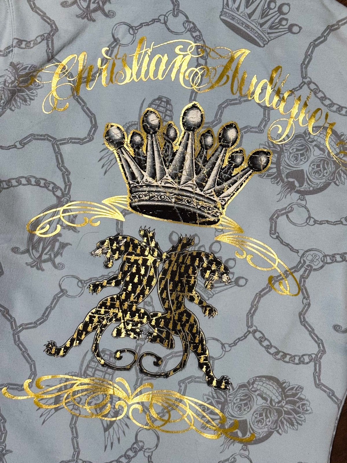 Christian Audigier Christian Audigier Panther Rhinestone Hoodie Size L / US 10 / IT 46 - 5 Thumbnail