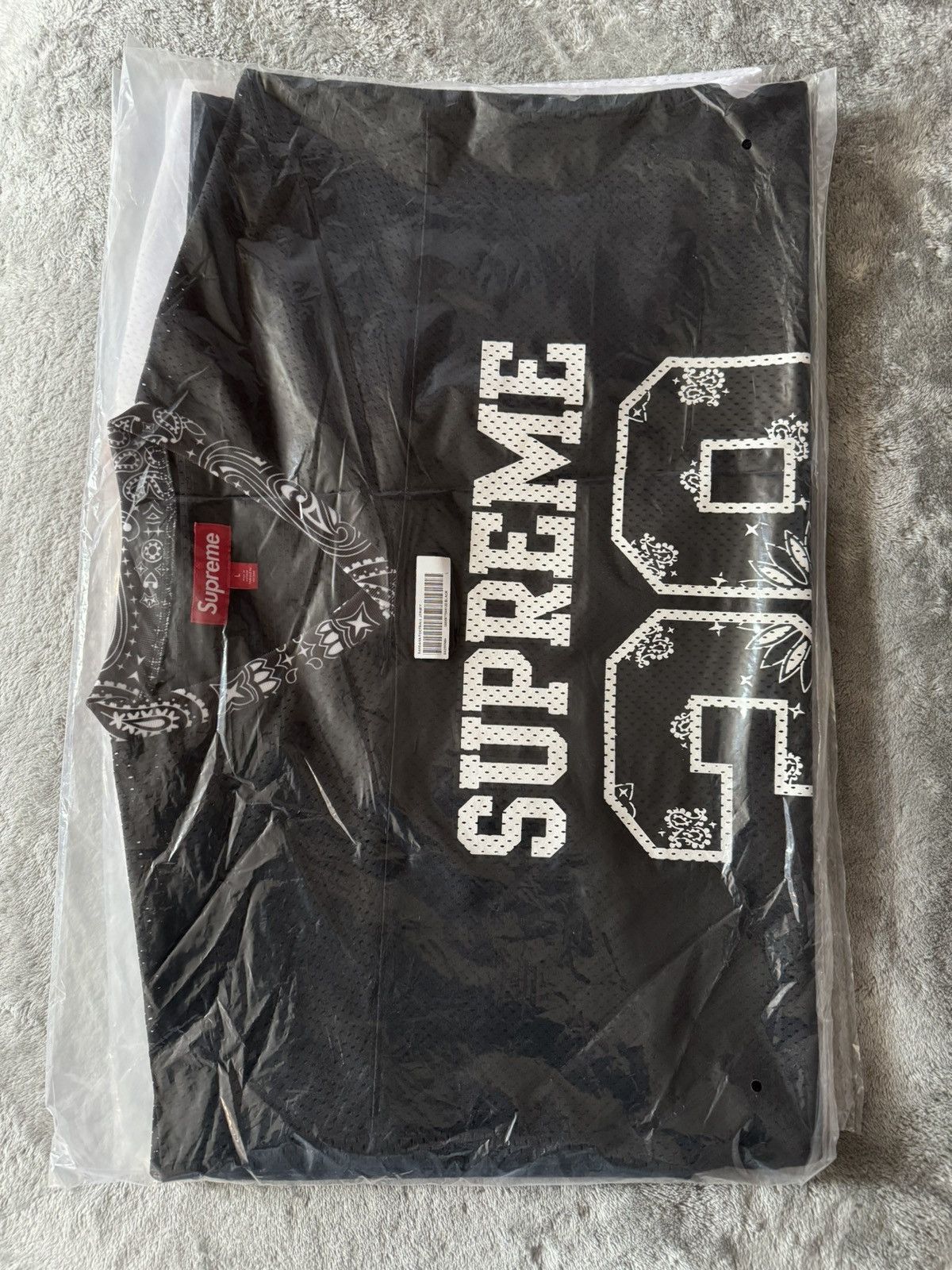 Supreme Supreme crest soccer jersey black fw24 | Grailed