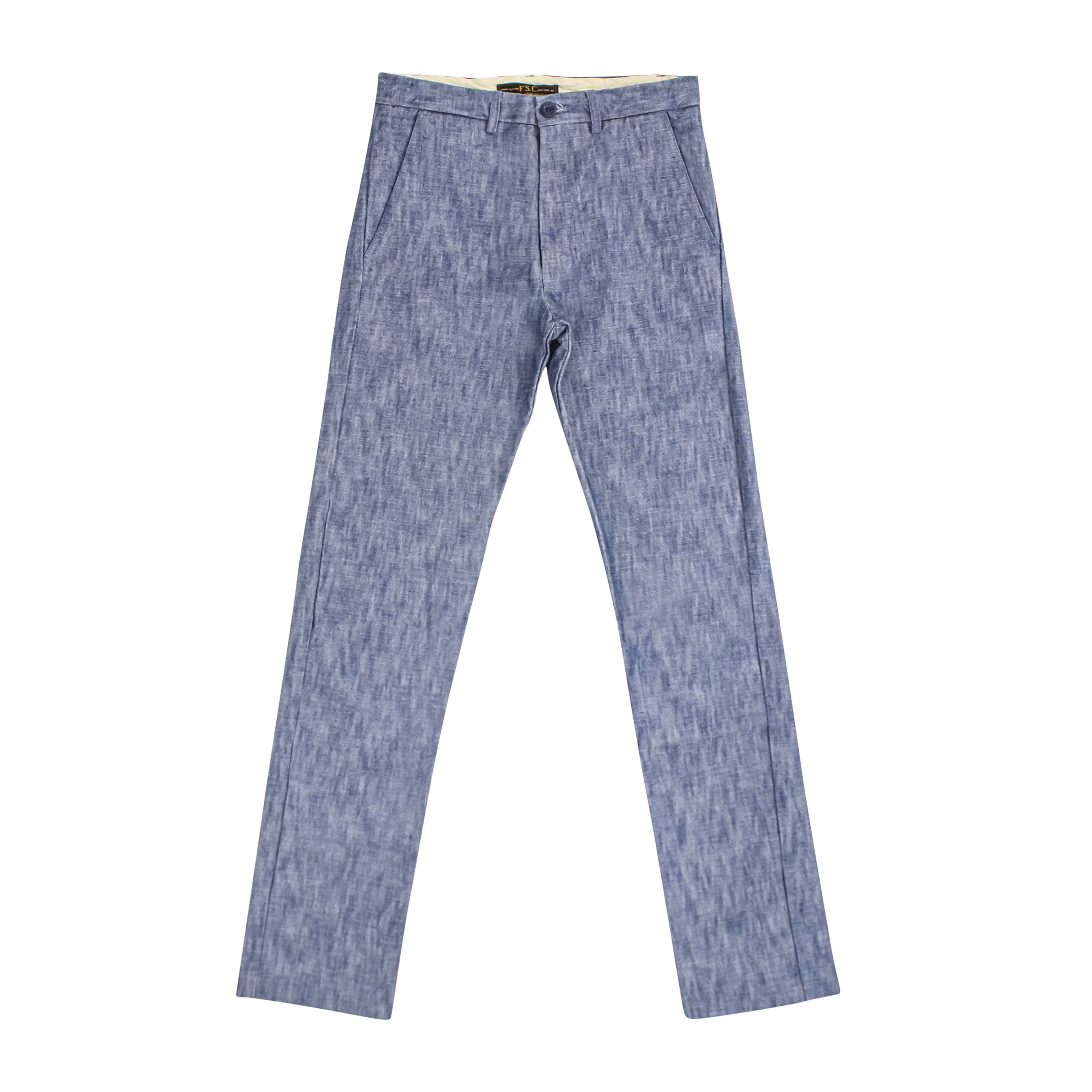 image of Freemans Sporting Club Chambray Woven Cotton Pants Size 29, Men's