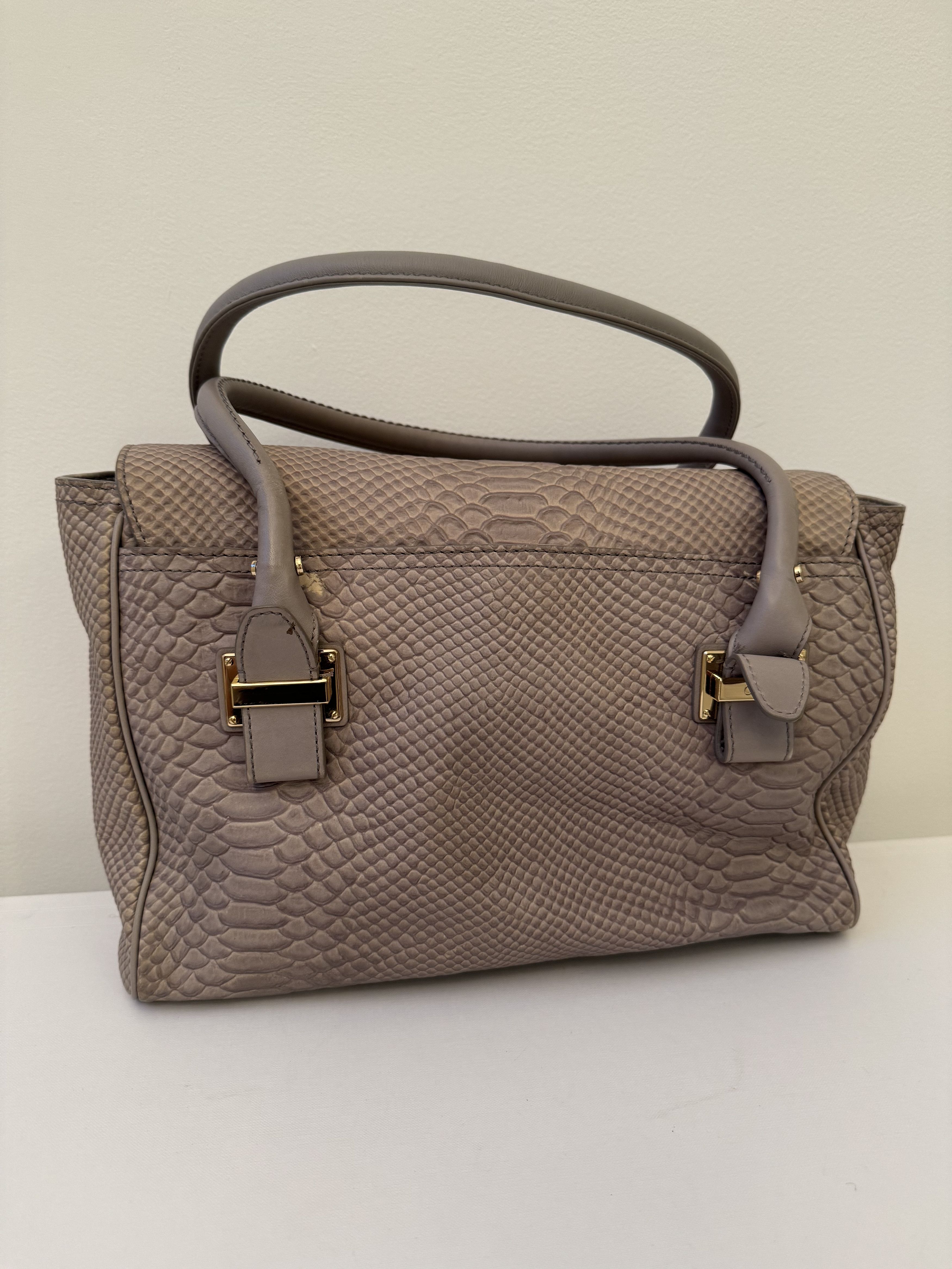 Cole Haan Dust Purple Snake Pattern Leather Bag Size ONE SIZE - 4 Thumbnail