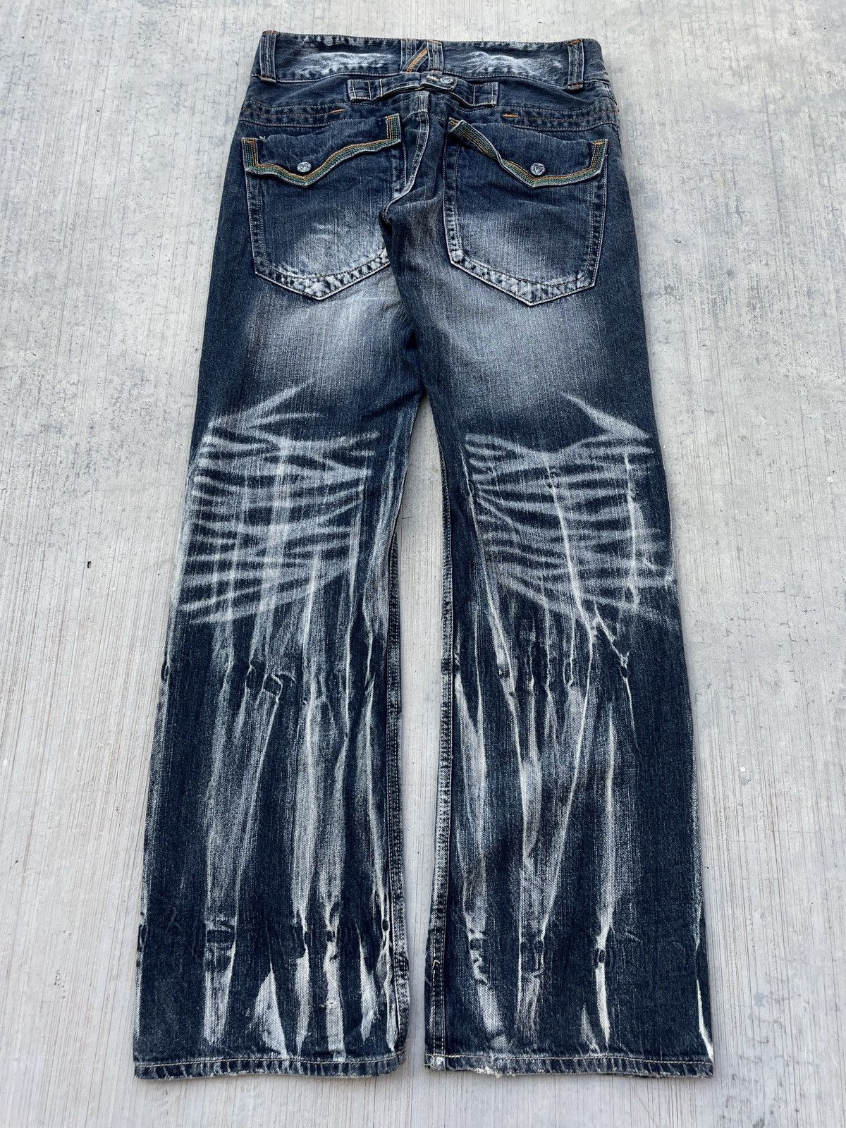 Japanese Brand 💥RARE💥2000s JAPANESE BRAND ROOT THREE WHISKER FLARE JEANS Size US 32 / EU 48 - 2 Thumbnail