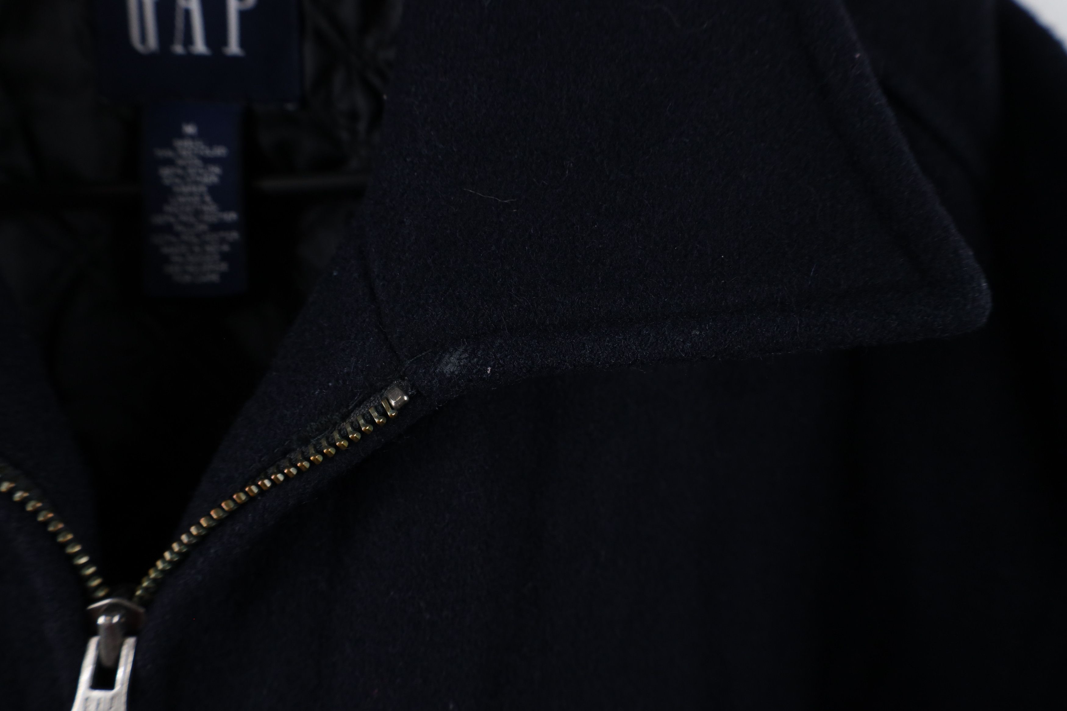 Gap × Vintage Vintage Y2K 2000 Gap Quilted Wool Bomber Jacket Navy Blue Size US M / EU 48-50 / 2 - 5 Thumbnail