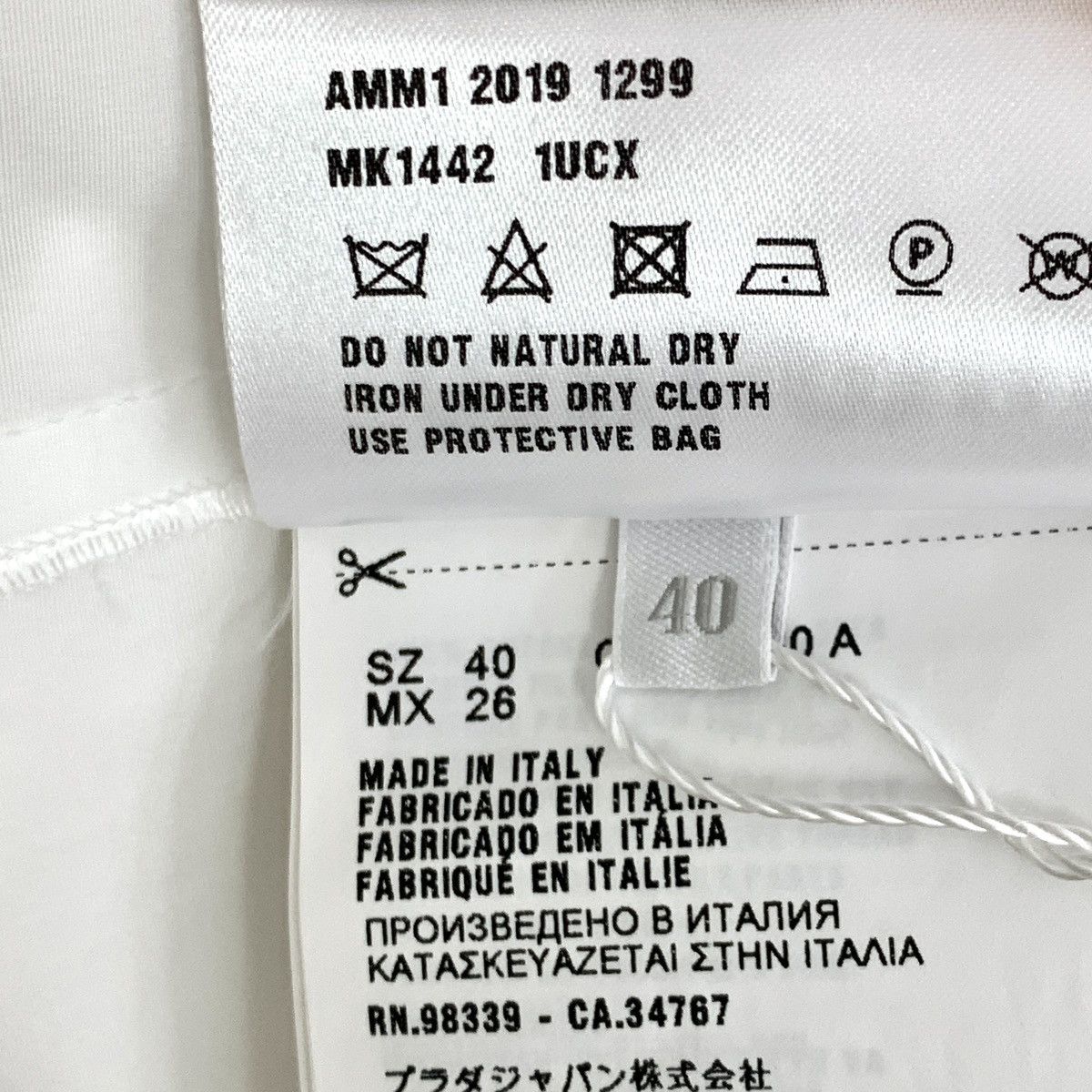 Miu Miu Miu Miu White Embroidered Puff Short Sleeve Blouse K26WX Size M / US 6-8 / IT 42-44 - 7 Thumbnail