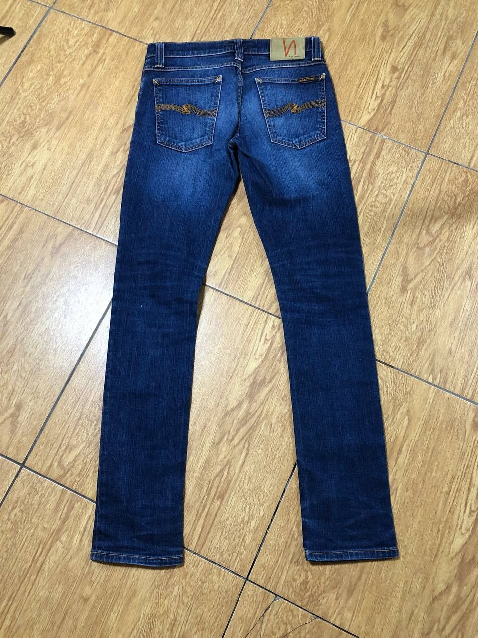 Nudie Jeans NUDIE Denim Dark Wash Blue Regular Straight skinny Jeans Size 28" / US 6 / IT 42 - 15 Thumbnail