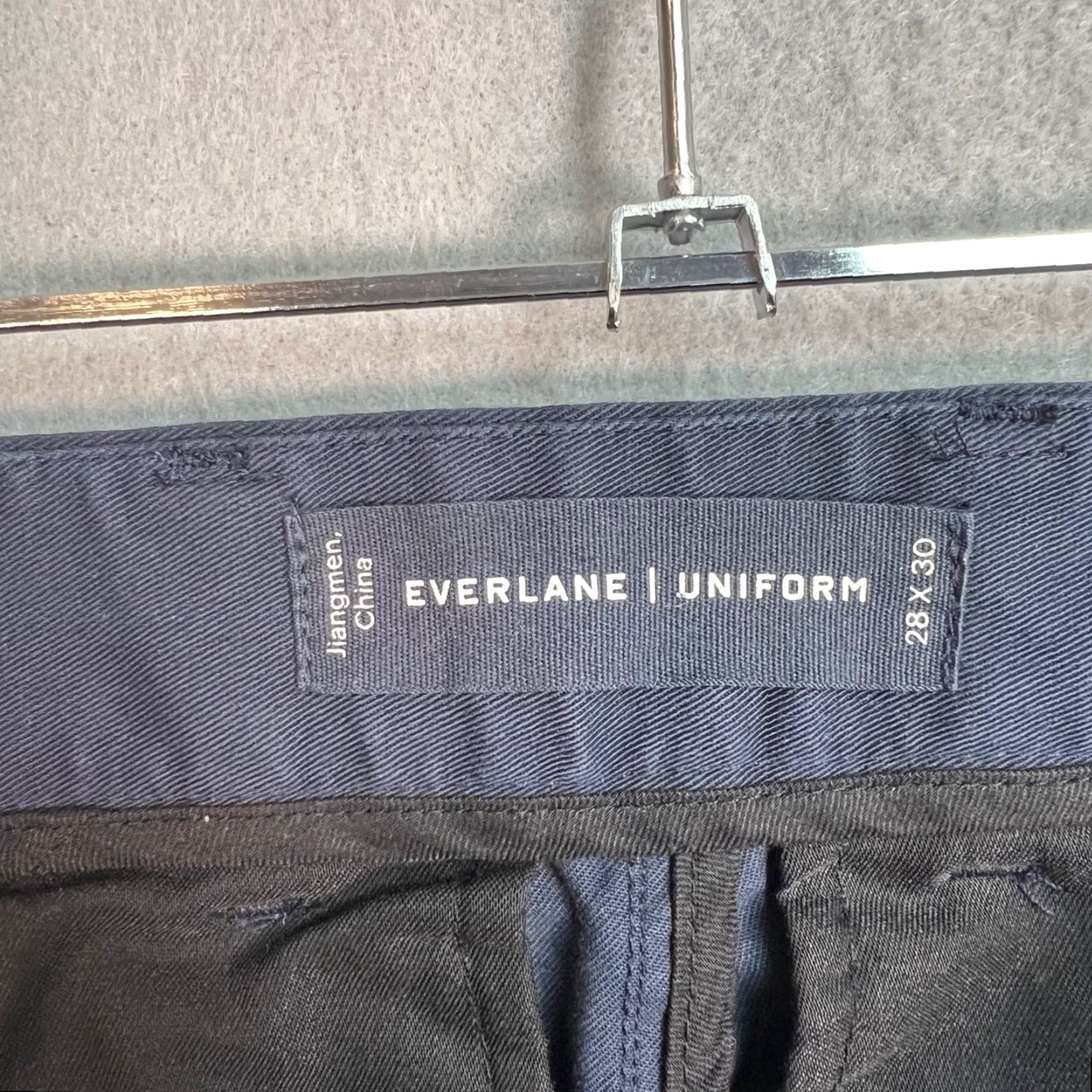 Everlane Everlane Slim Fit Chino Pants Womens 28x30 Navy Blue Cotton Blend Skinny Size 28" / US 6 / IT 42 - 3 Thumbnail