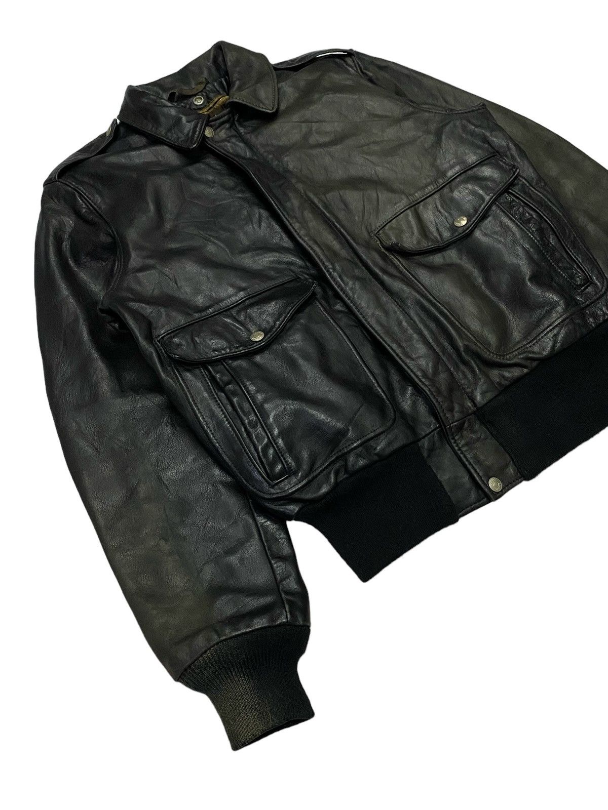 Schott Vintage Schott Leather A-2 Bomber Jacket Size US M / EU 48-50 / 2 - 22 Thumbnail