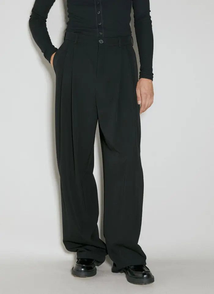 Saint Laurent Paris o1bcso1str1124 Wide Leg Pants in Black Size US 38 / EU 54 - 1 Thumbnail