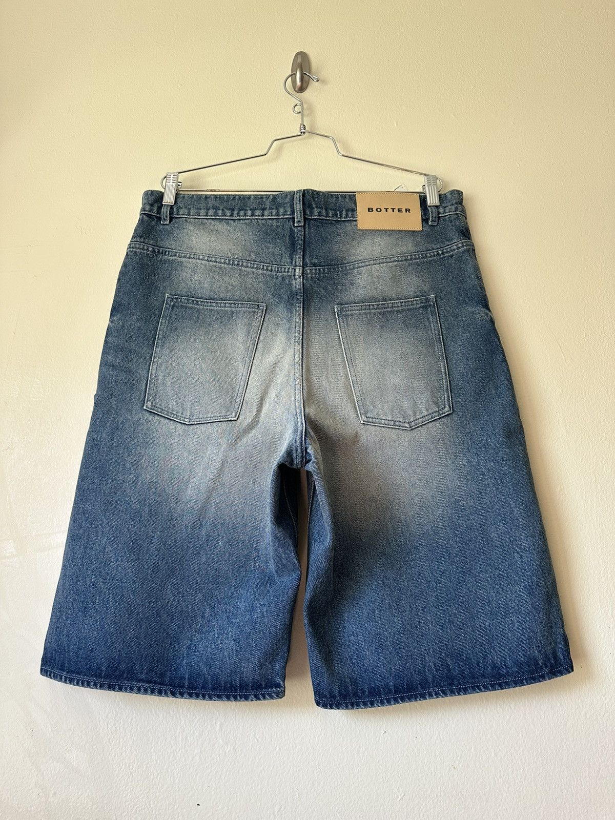 BOTTER BOTTER Blue Faded Denim Shorts Size US 34 / EU 50 - 2 Thumbnail