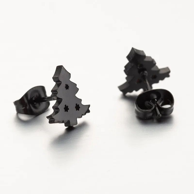 Jewelry Christmas Tree Stud Earrings Charm Earring Gift Size ONE SIZE - 1 Thumbnail