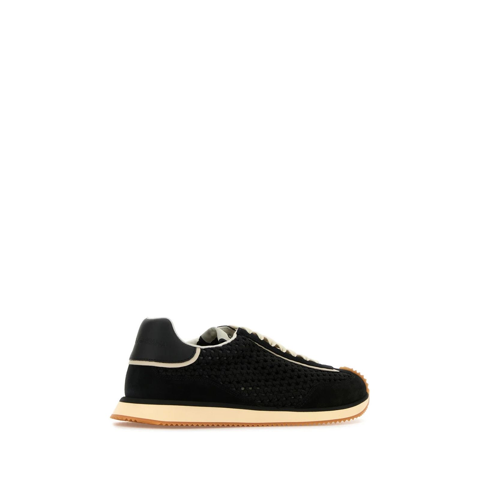 DOLCE&GABBANA Black Fabric Sneakers New & Authentic (Size (M