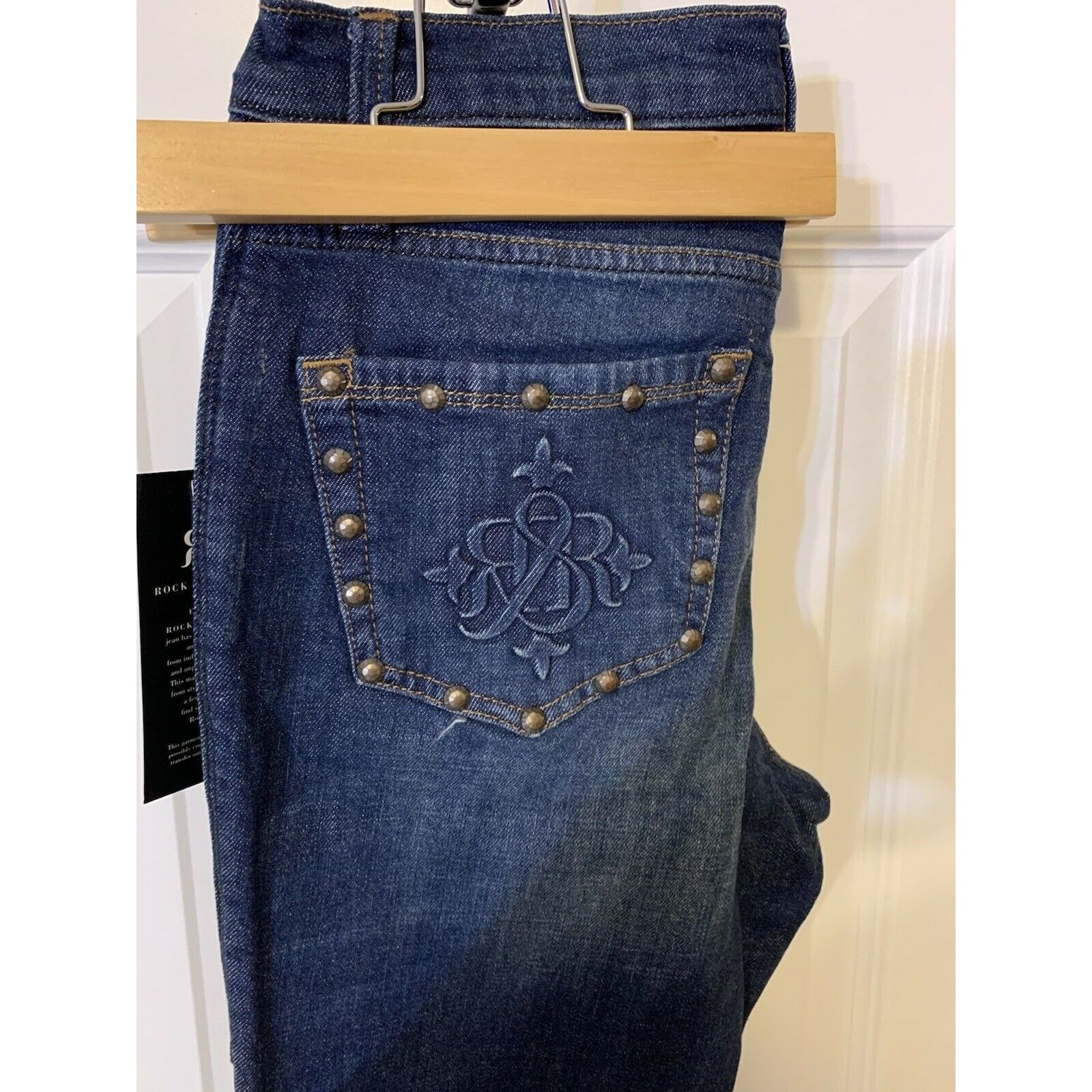 Rock Revival Rock & Republic Women's Sz 4M mid rise bootcut tattle-tale K Size 27" / US 4 / IT 40 - 4 Thumbnail