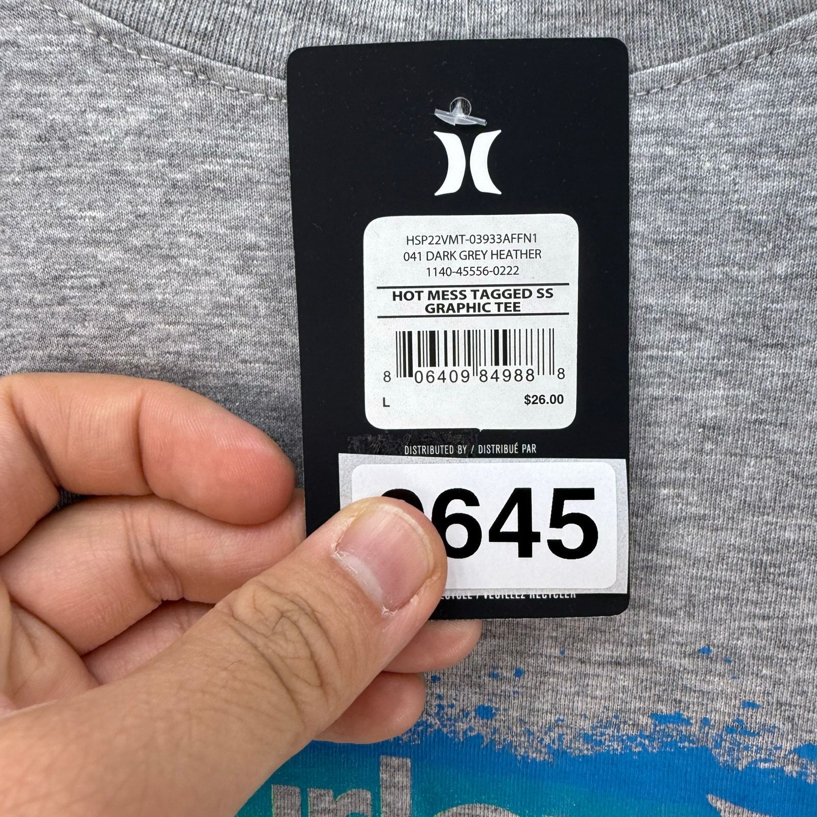 Hurley WHOLESALE 17X HURLEY MENS LARGE HOT MESS GRAPHIC TEE GREY II Size US L / EU 52-54 / 3 - 5 Thumbnail
