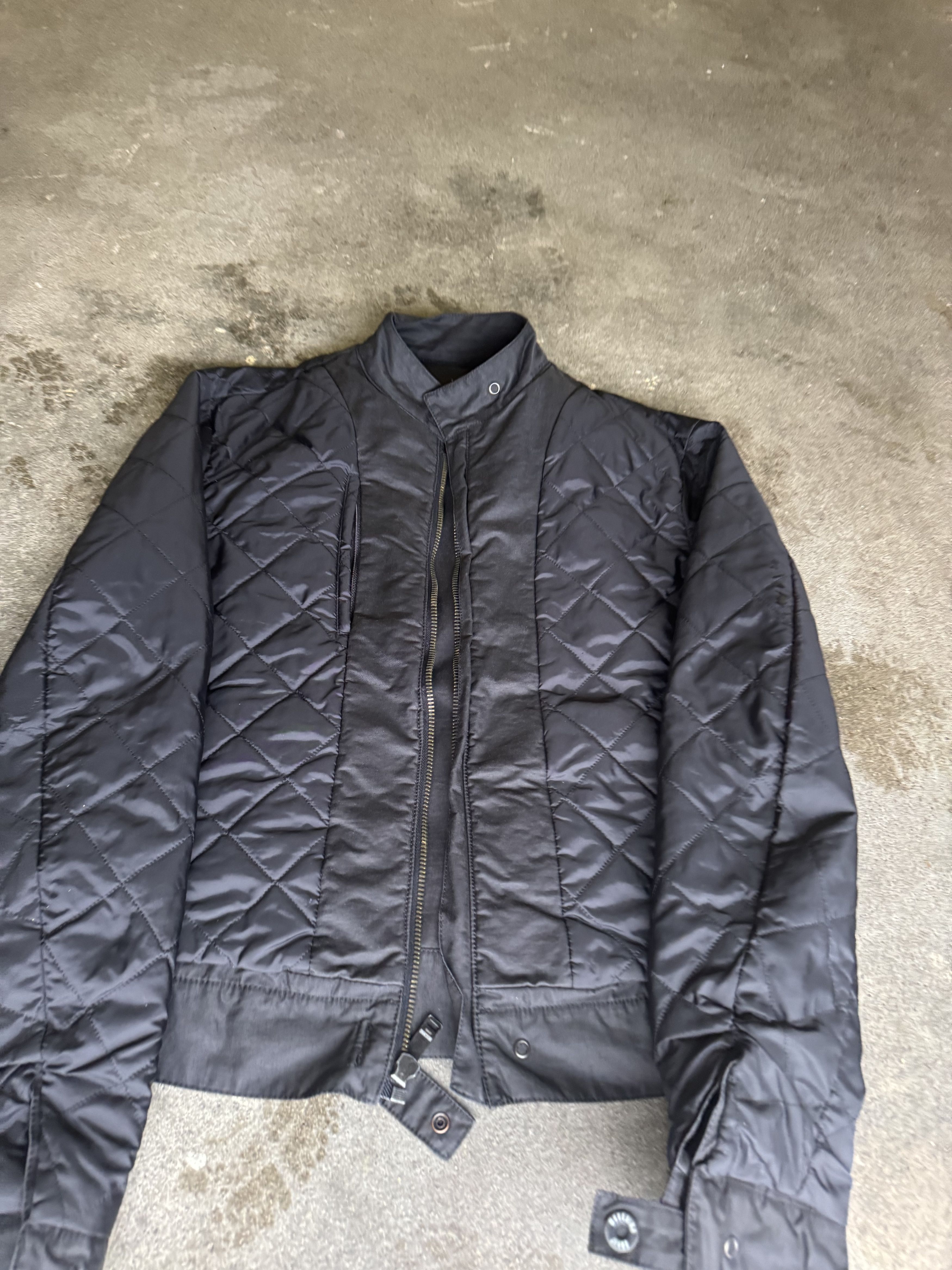 Moschino Moschino Quilted Black Jacket – Minimal Moto Style Size US M / EU 48-50 / 2 - 2 Thumbnail