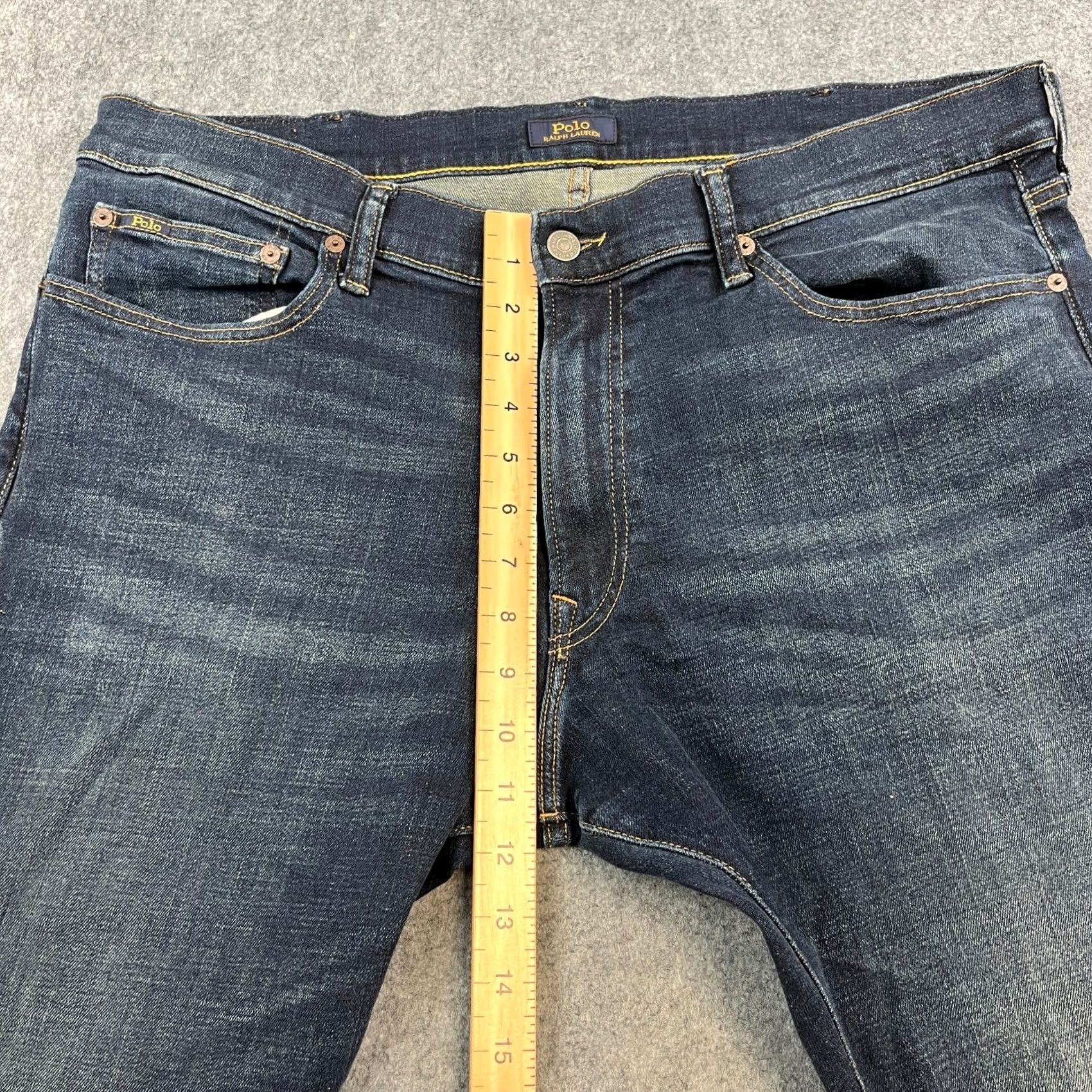 Polo Ralph Lauren Polo Ralph Lauren Jeans Slim Tapered 38 32 Dark Wash Blue Stretch Zip Fly Junior? No, adult. Size US M / EU 48-50 / 2 - 5 Thumbnail