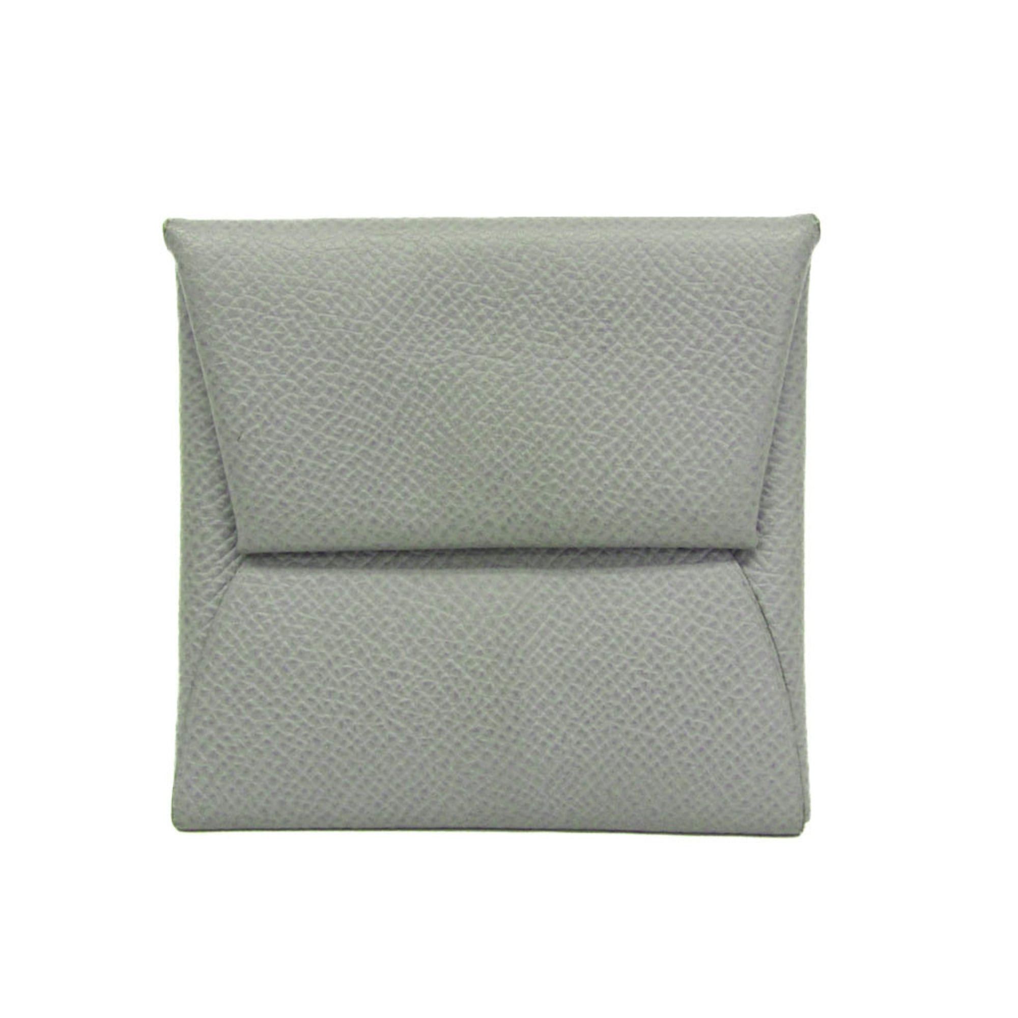 Hermes Hermes Bastia Women,Men Epsom Leather Coin Purse/coin Case Light Blue Gray Size ONE SIZE - 1 Thumbnail