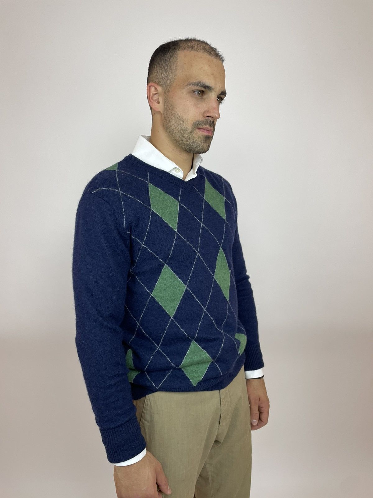Vintage DEER ISLAND Wool sweater V-Neck Mens old money size M Size US M / EU 48-50 / 2 - 3 Thumbnail