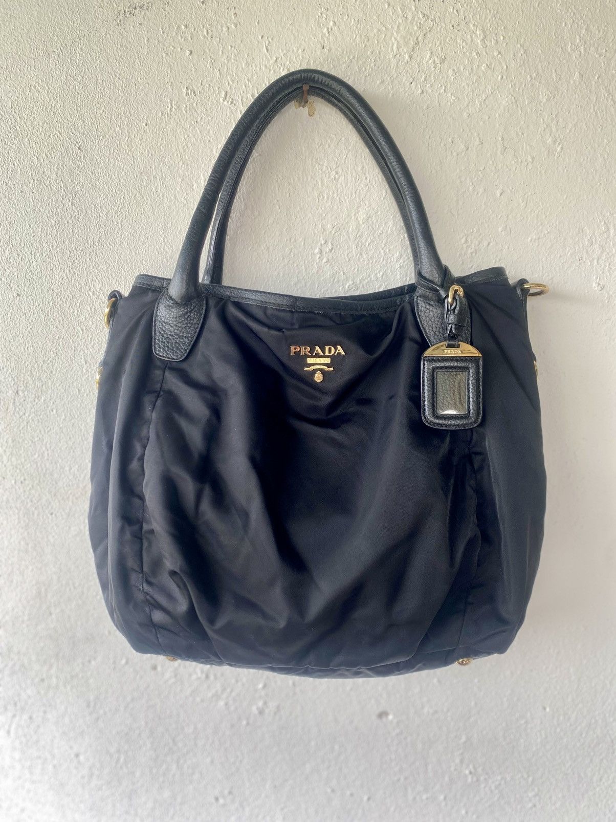 Prada PRADA Made In Italy Shoulder Bag material Leather and nylon Size ONE SIZE - 1 Thumbnail