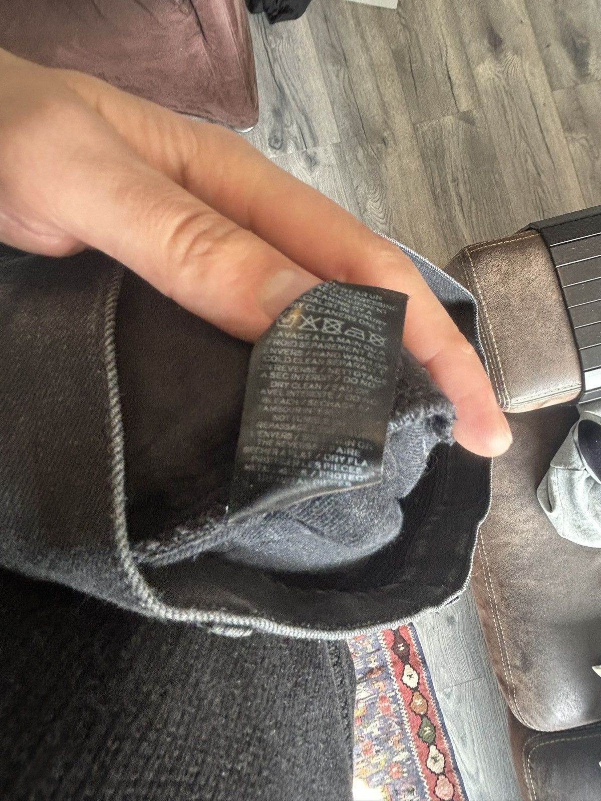 Balmain Balmain Black Biker Jeans with Ribbed Panel Detailing Size US 30 / EU 46 - 15 Thumbnail