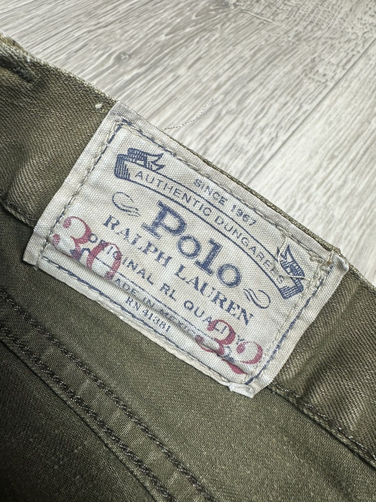 Polo Ralph Lauren × Vintage Vintage Polo Ralph Lauren Sullivan Slim Denim Olive Jeans Size US 30 / EU 46 - 10 Thumbnail