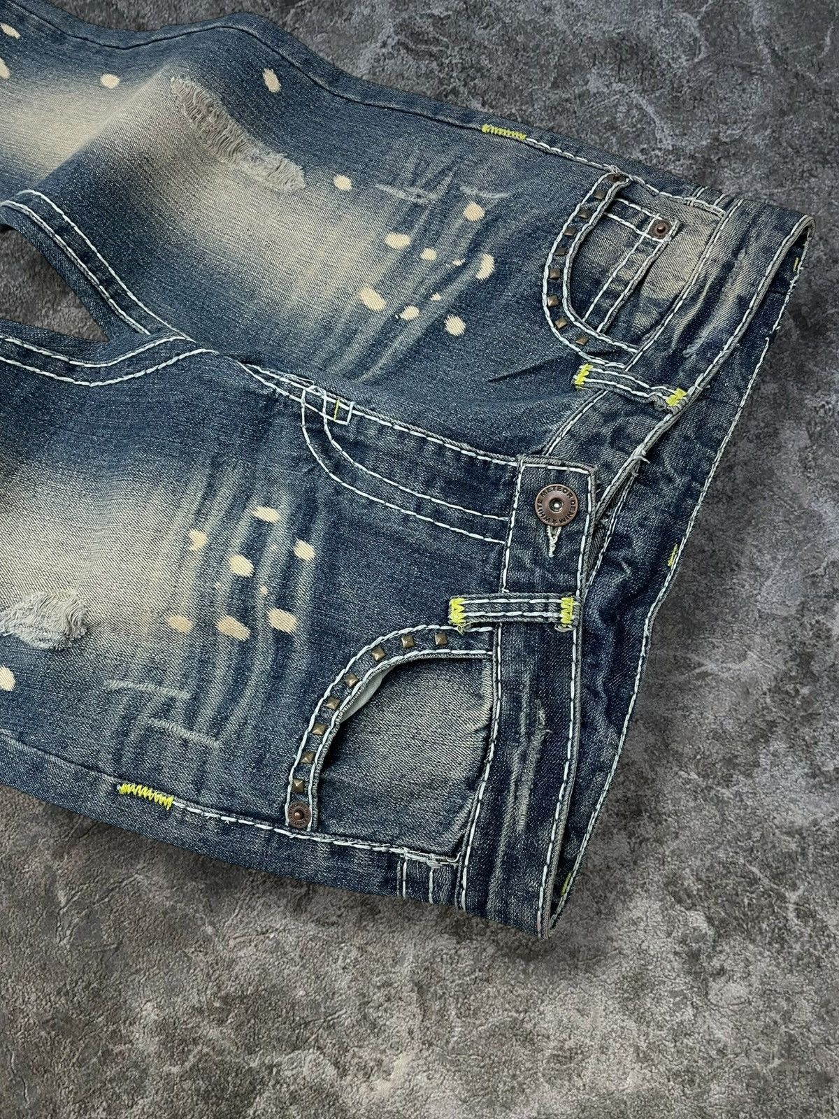 Tornado Mart Vintage Japan Designer Meteor Distressed Flared Iconic Denim Size US 32 / EU 48 - 6 Thumbnail