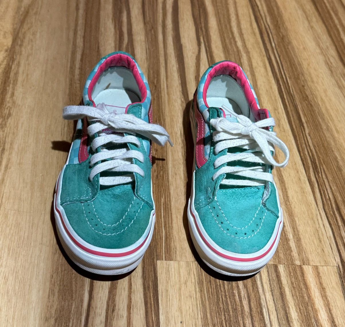 Vans Mint and Pink Sneakers Size 6 Size US 6 / IT 36 - 1 Thumbnail