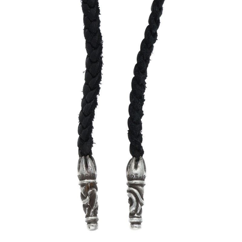Chrome Hearts Chrome Hearts Leather Braid Silver Necklace Size ONE SIZE - 3 Thumbnail