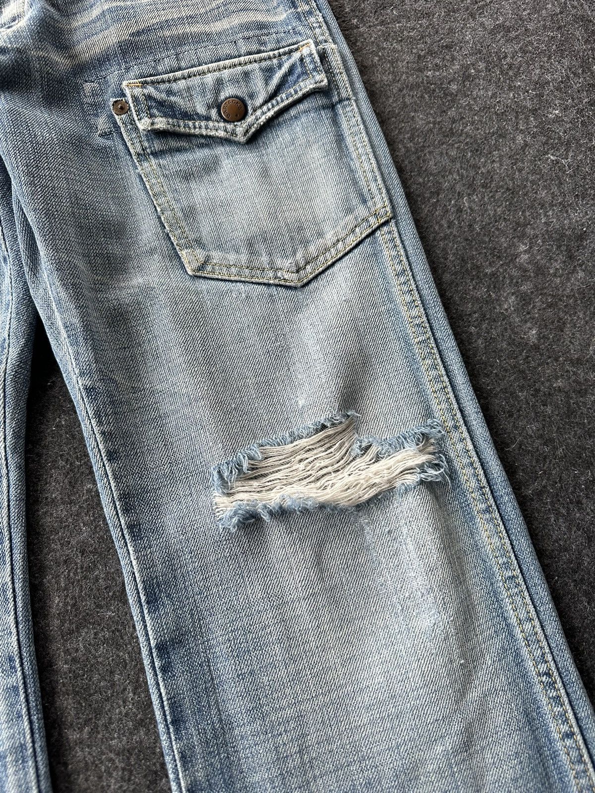 Beauty Beast × If Six Was Nine × Vintage Vintage Bartack Bushpant Faded Washed Denim D442 Size US 30 / EU 46 - 11 Thumbnail