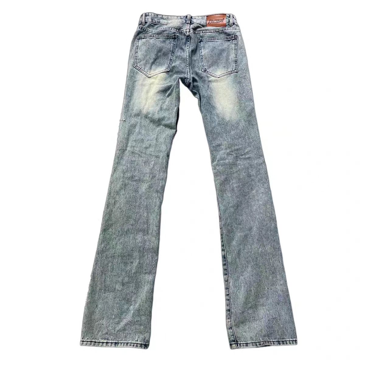 Japanese Brand × Jean Retro star heart heavy embroidery double layer patch jeans Size US 33 - 2 Thumbnail