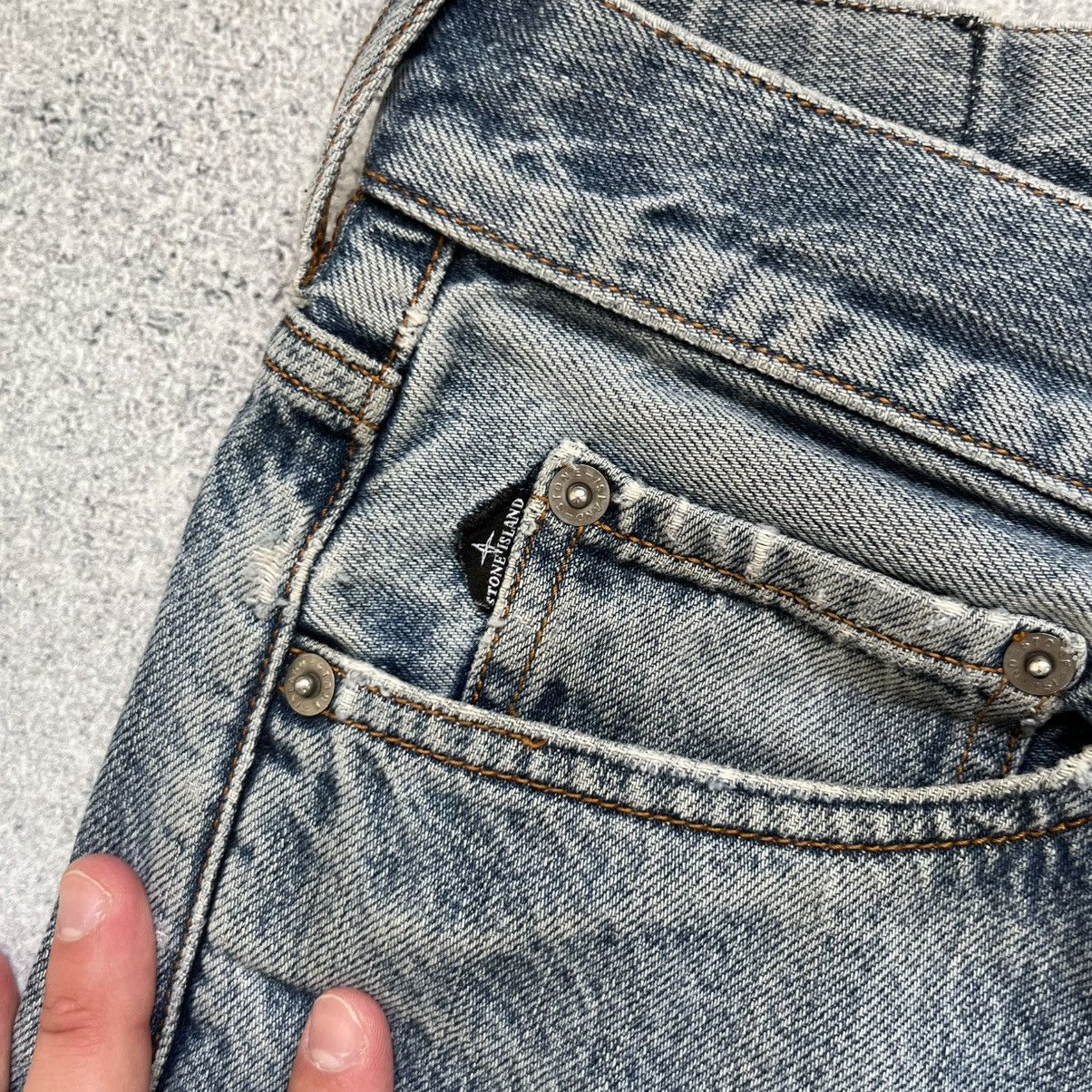 Stone Island STONE ISLAND Jeans Wash Blue Denim Vintage Y2k Affliction Size US 30 / EU 46 - 11 Thumbnail