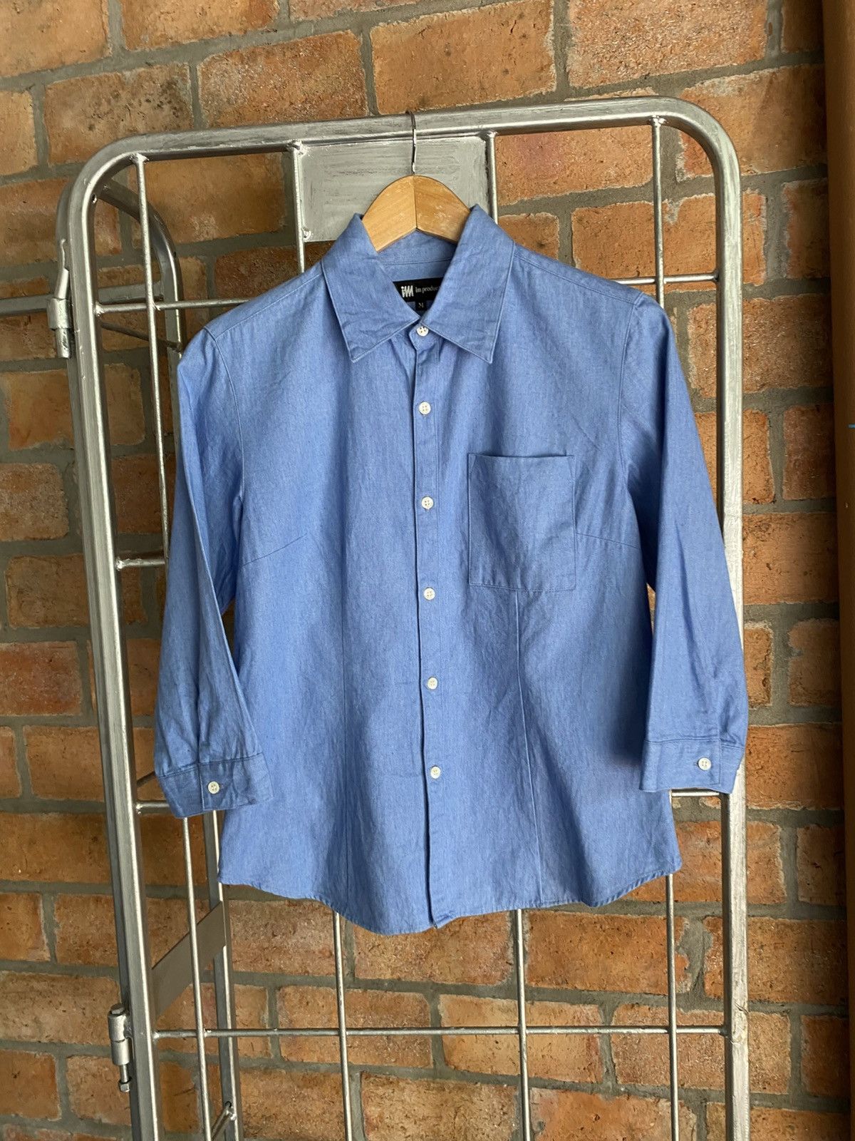Issey Miyake IM product Soft Blue Denim Shirt Size M / US 6-8 / IT 42-44 - 9 Thumbnail