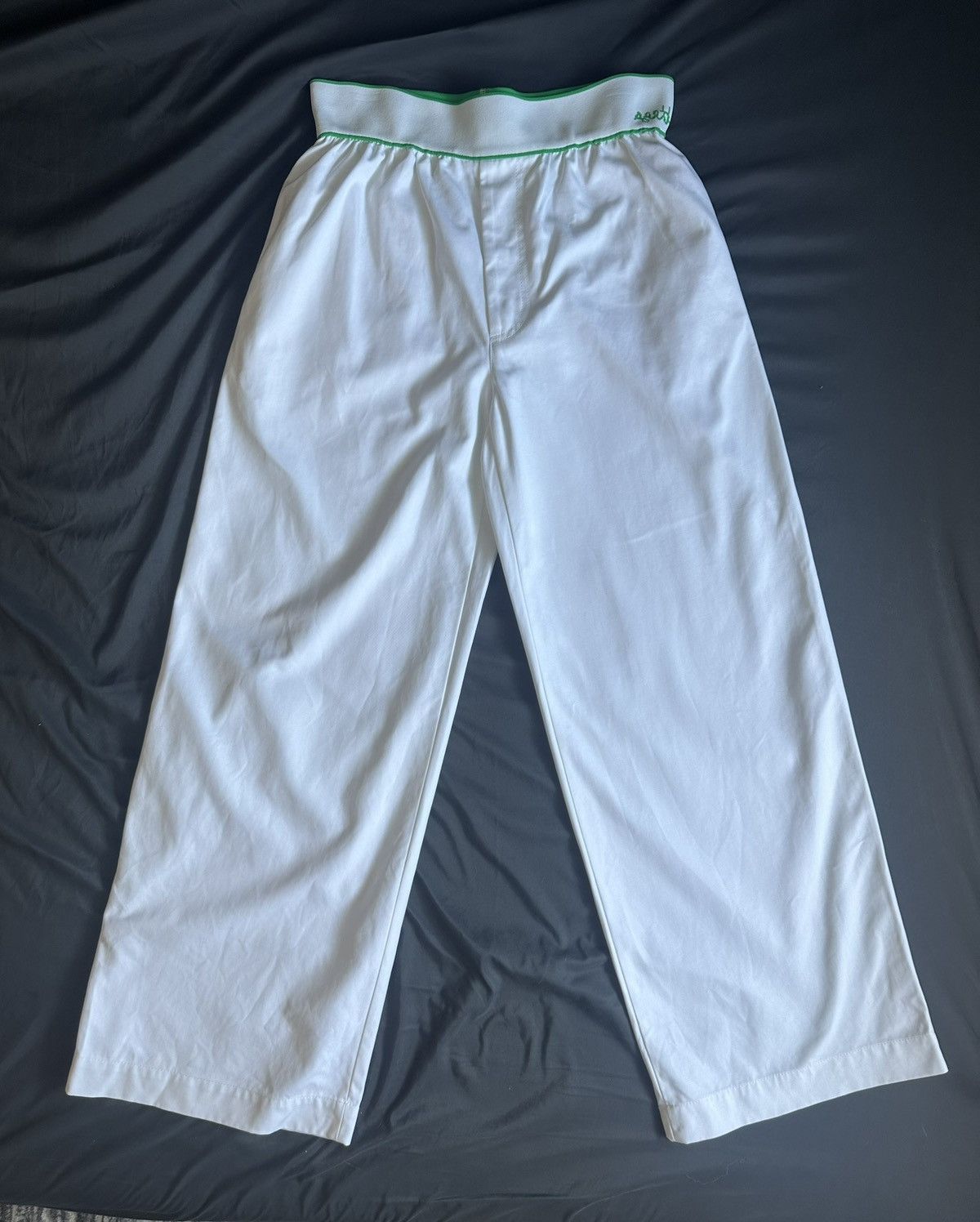Bottega Veneta Bottega Veneta White Elastic Logo Pants Size US 32 / EU 48 - 1 Thumbnail