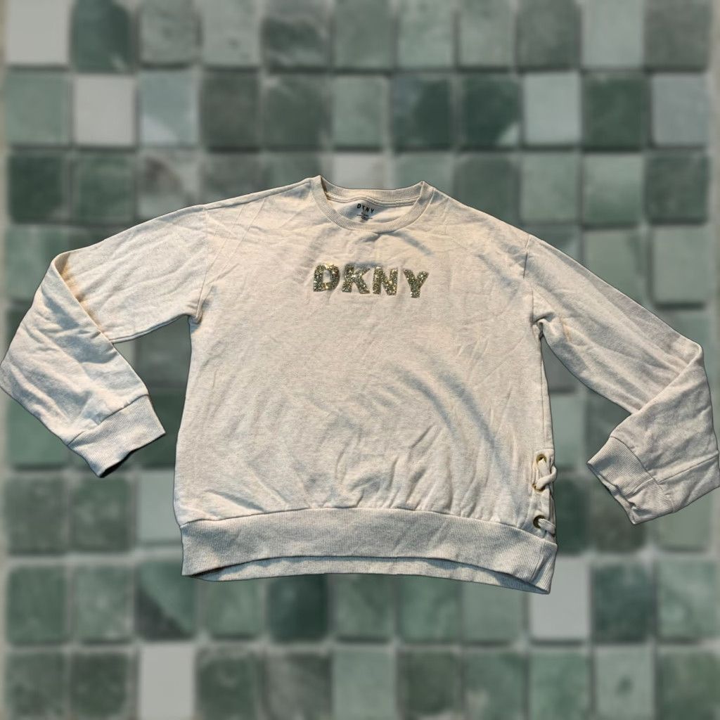 DKNY DKNY Sweater Womens XL Pullover Casual Long Sleeve Beige Solid Fall Classic Beig e XL Womens Regular Pattern DKNY Shirt? Size XL / US 12-14 / IT 48-50 - 1 Thumbnail
