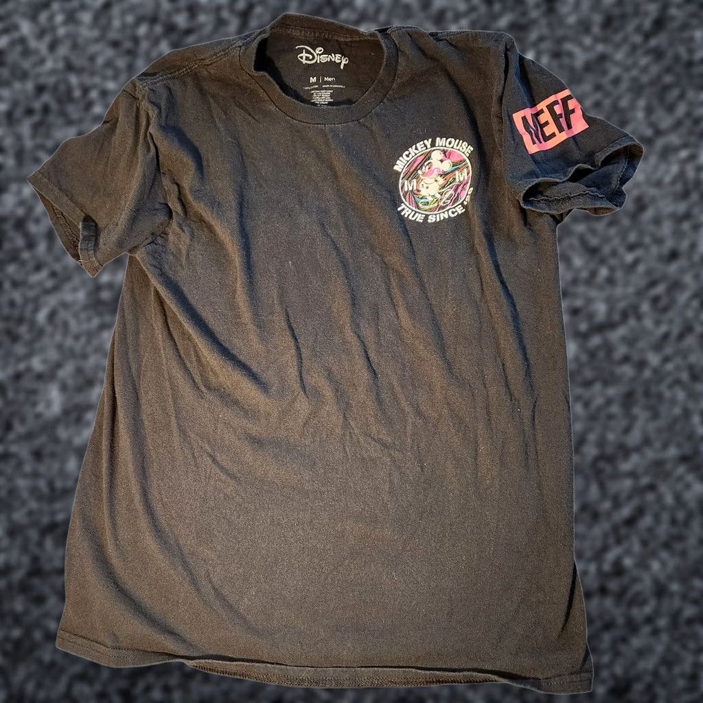 Disney Disney Neff Shirt Mens Medium Black Mickey Mouse True Since '28 Graphic Tee Size US M / EU 48-50 / 2 - 1 Thumbnail