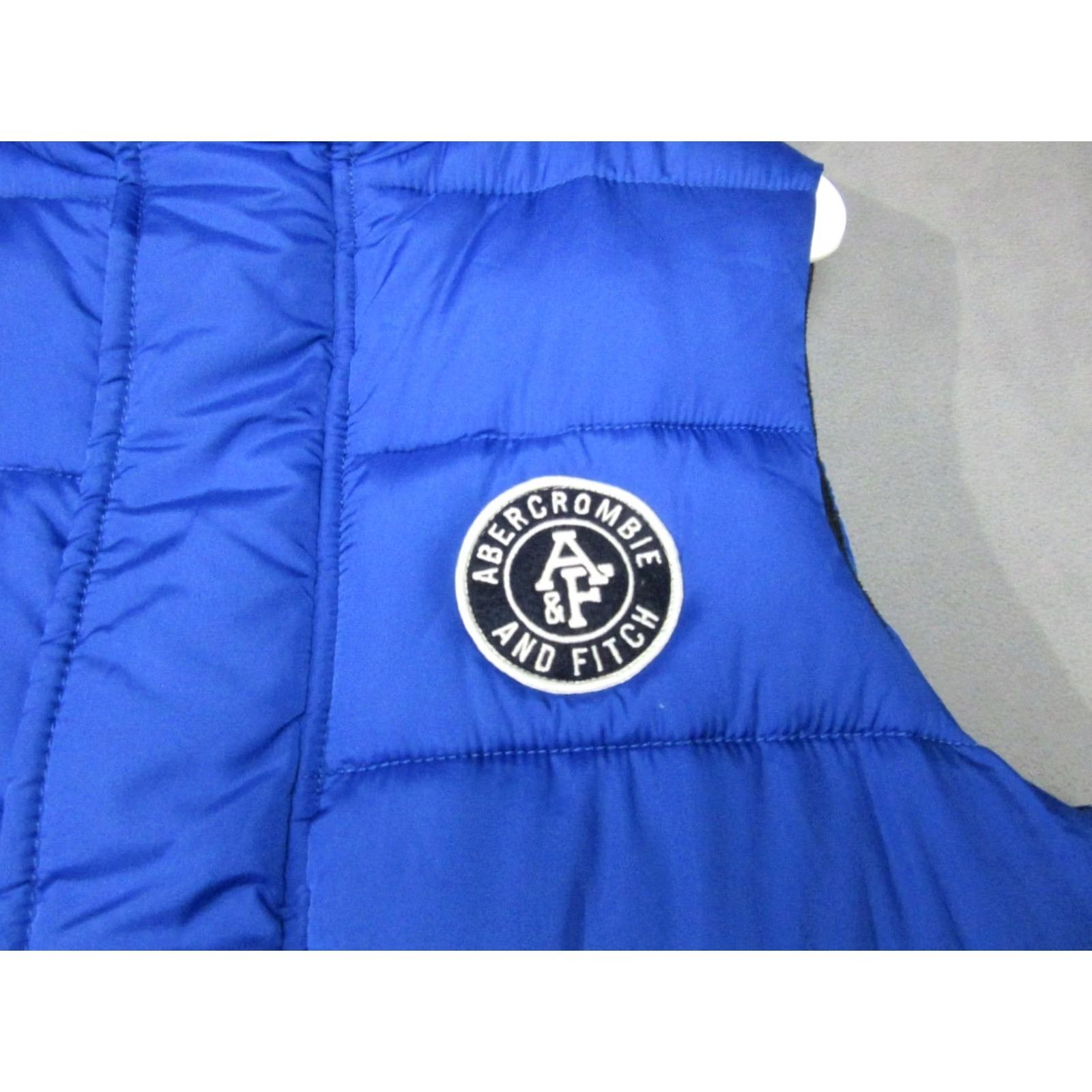 Abercrombie & Fitch Abercrombie & Fitch Vest Mens M Blue Puffer Fleece Lined Mock Neck Zip Size US M / EU 48-50 / 2 - 2 Thumbnail