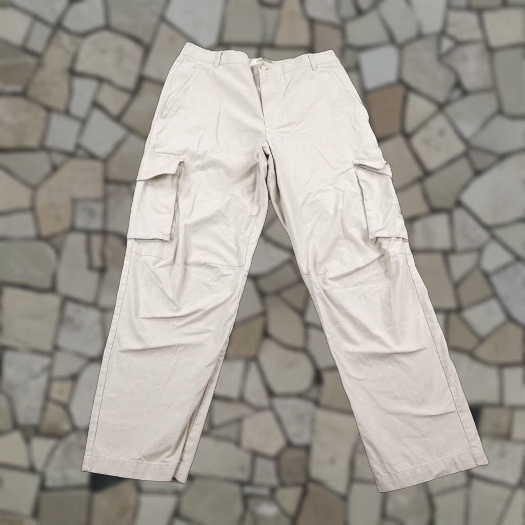 Alo Alo Pants Mens 34R Khaki Beige Tan Ripstop Cargo Trouser Baggy Loose Utility Pants Size US 34 / EU 50 - 1 Thumbnail