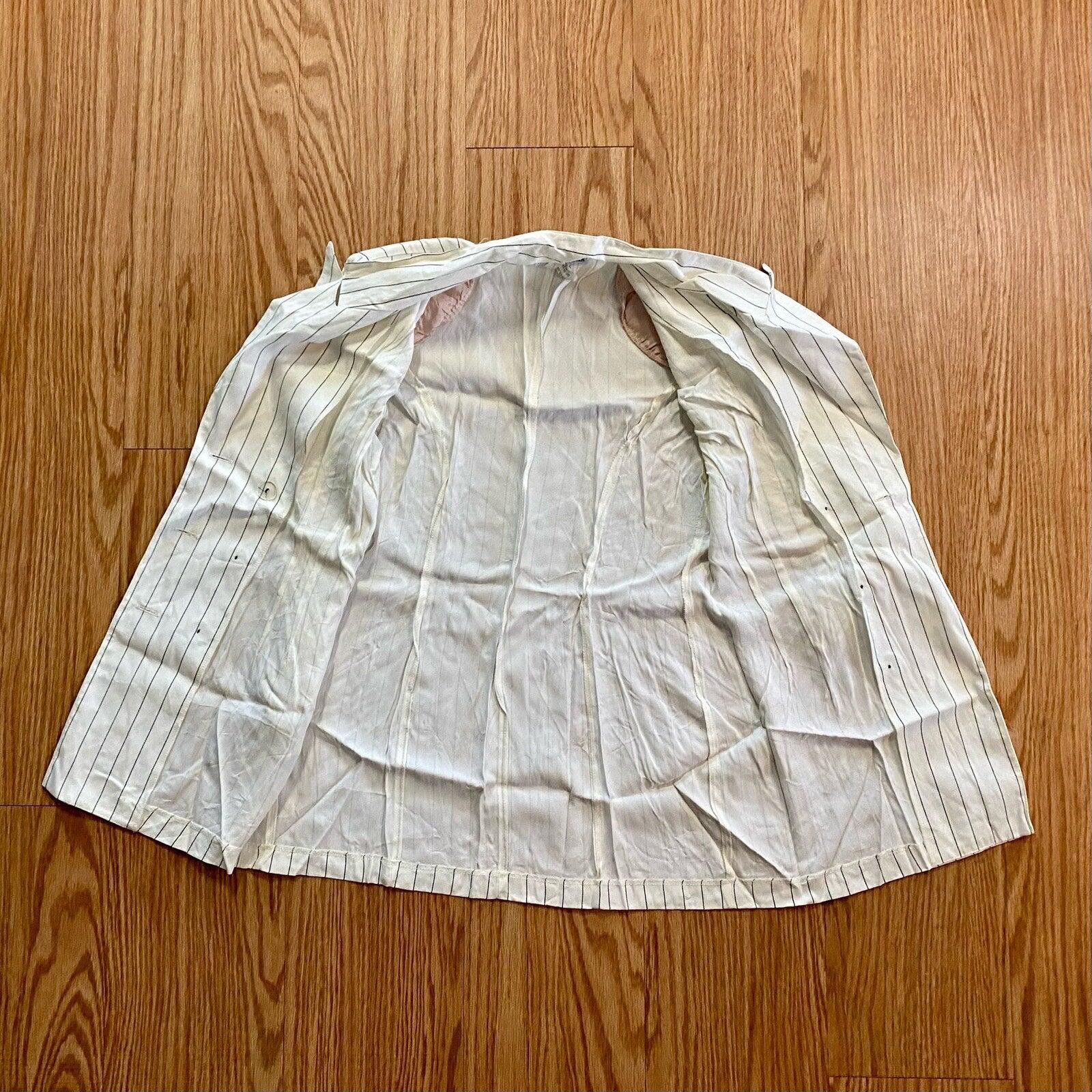 Other Francine Browner Vintage White Oversized Blazer Womens 6 Size M / US 6-8 / IT 42-44 - 8 Thumbnail