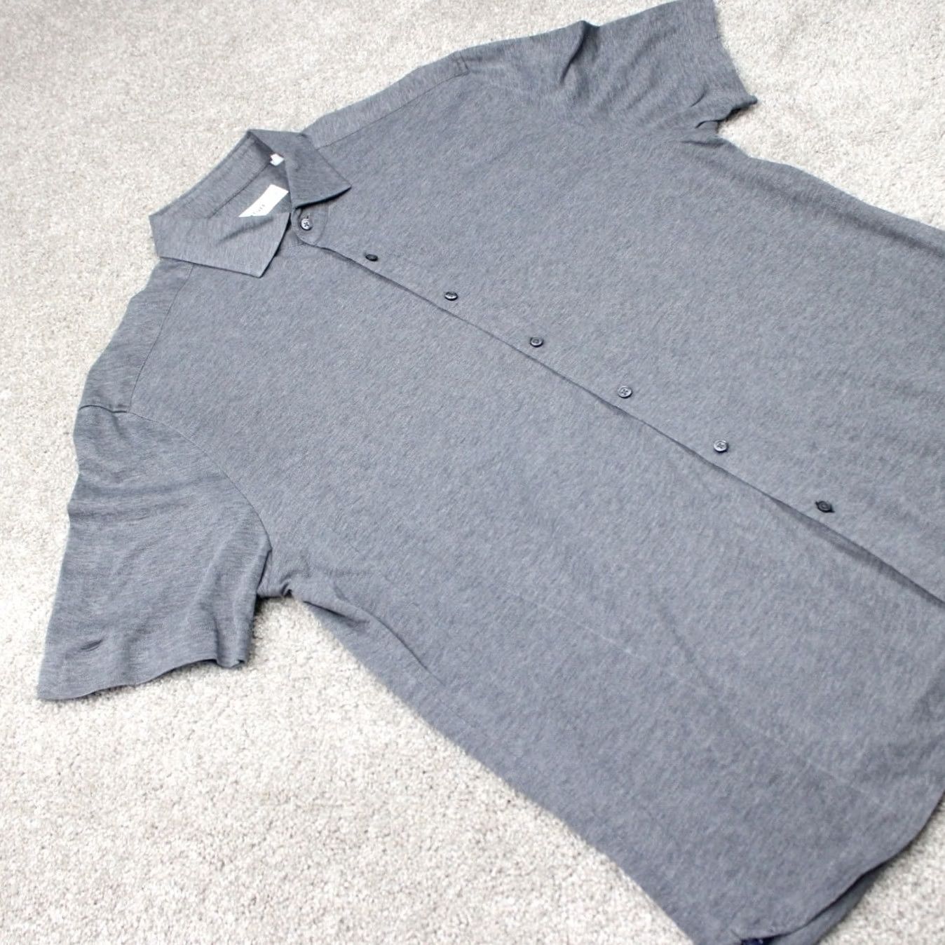 Vintage Nice Stuff Shirt Mens XL Gray 100% Cotton Short Sleeve Button Up Casual Preppy Size US XL / EU 56 / 4 - 5 Thumbnail