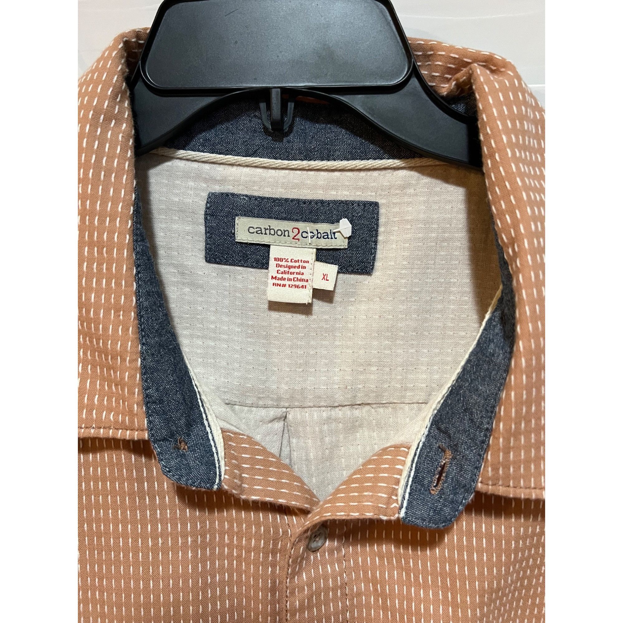 Carbon2Cobalt Carbon 2 Cobalt Short Sleeve Button Up Shirt - Size XL Size US XL / EU 56 / 4 - 2 Thumbnail