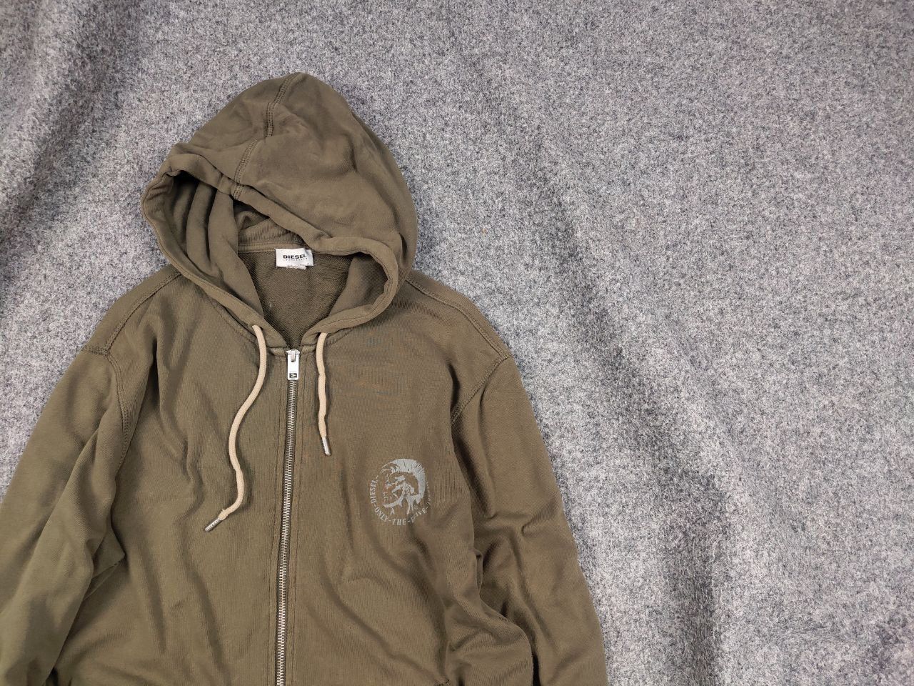 Diesel Vintage Diesel Military Logo Green Zip Hoodie Y2K Style Size US L / EU 52-54 / 3 - 2 Thumbnail
