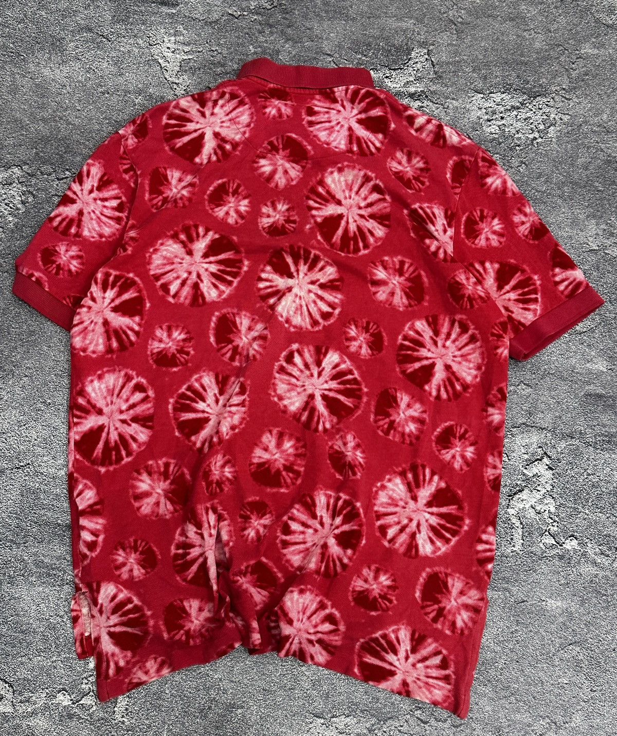 Vintage VIntage Ralph Lauren Tie-Dye Red Polo Shirt Mens Size L Size US L / EU 52-54 / 3 - 2 Thumbnail