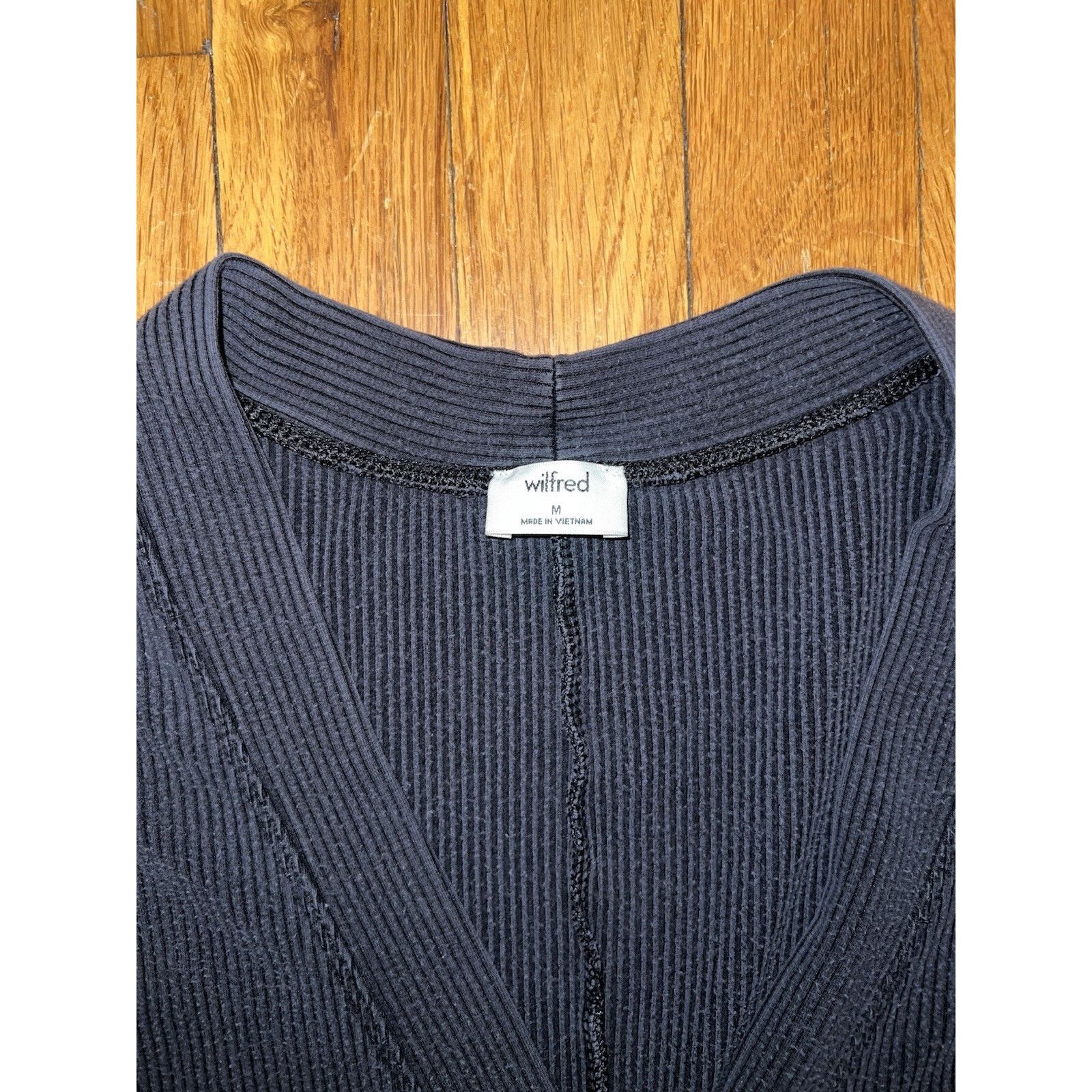 & Other Stories Wilfred Ines Ribbed Knit Midi Dress in Black Medium A003011 Size M / US 6-8 / IT 42-44 - 5 Thumbnail