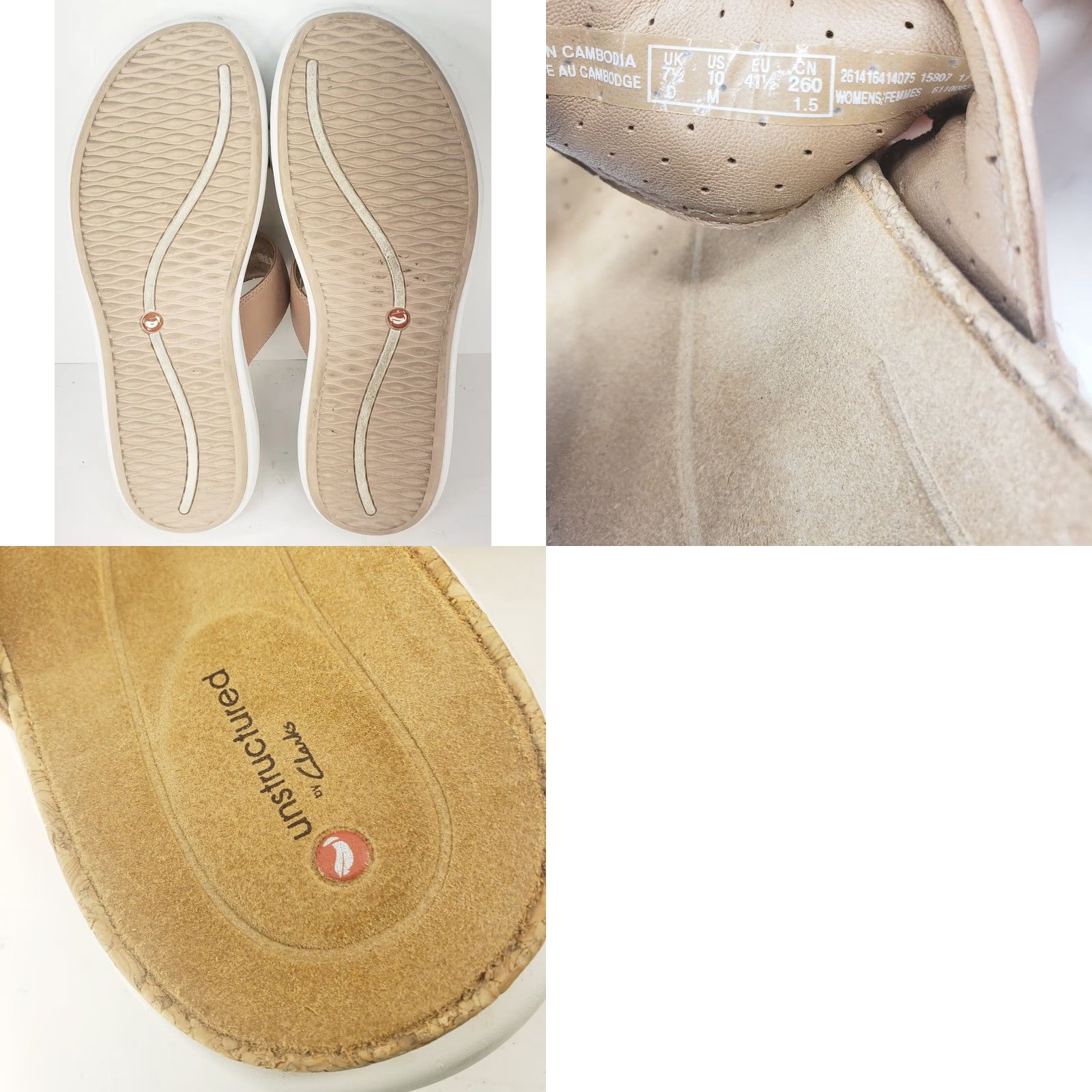 Clarks Clarks Unstructured Women's Slide Sandal Size 10 Pink Flesh Leather Wedge Slip On Shoes - Like New Pre-owned Mens? Womens? Size US 10 / IT 40 - 8 Thumbnail