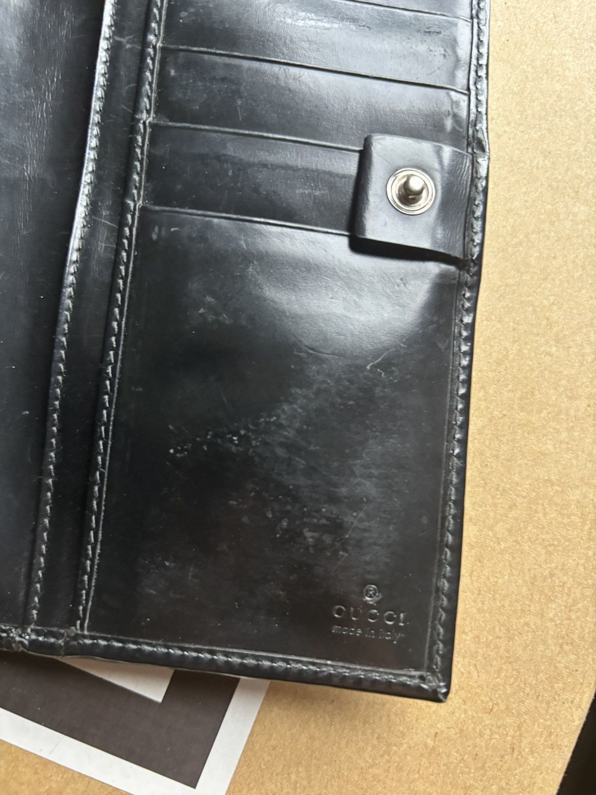 Gucci Black Gucci Wallet Silver G Size ONE SIZE - 2 Thumbnail