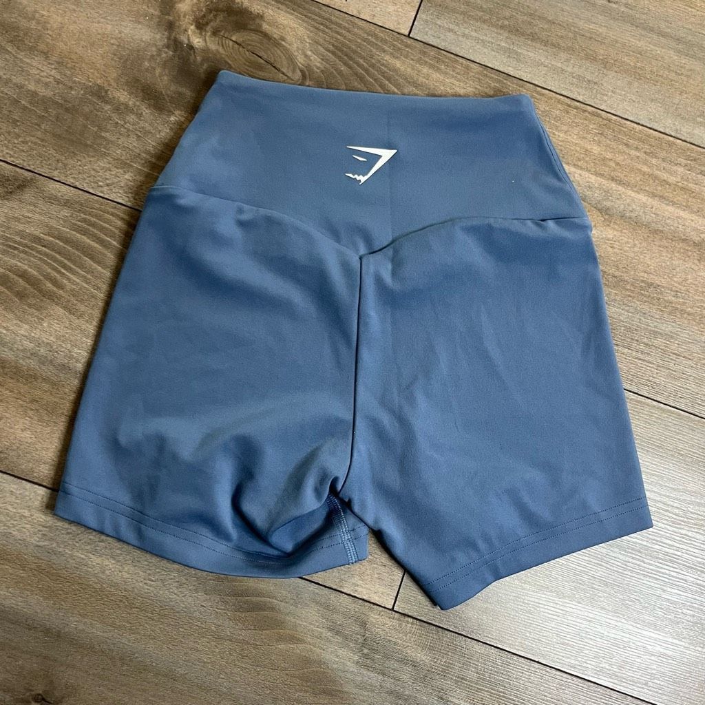 Gymshark Gymshark Blue Grey Athletic Workout Biker Shorts Women XS Bi Size 25" / US 0 / IT 36 - 3 Thumbnail