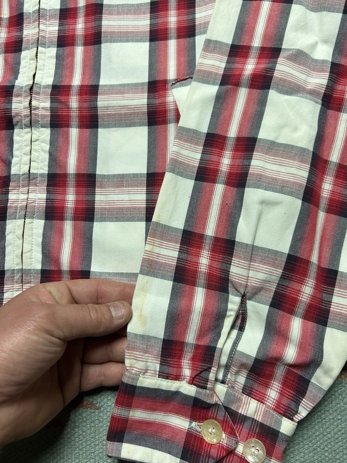 Vintage Vtg 50s Penney’s cotton jacket zip shadow plaid rockabilly L Size US L / EU 52-54 / 3 - 4 Thumbnail