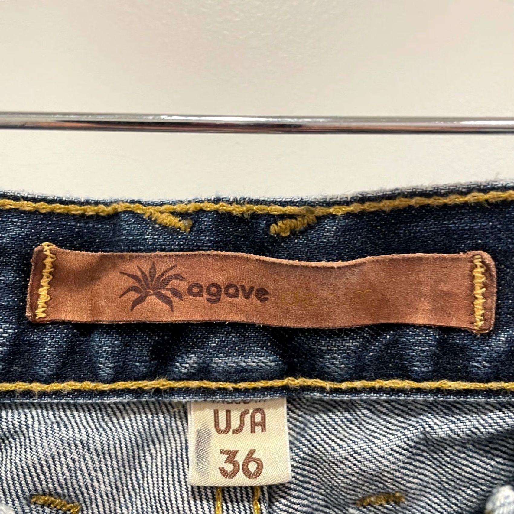 Denime Agave Denim Jeans Mens Blue 36 Straight Distressed 5-Pocket Cotton Denim USA Made N/A Size US 36 / EU 52 - 4 Thumbnail