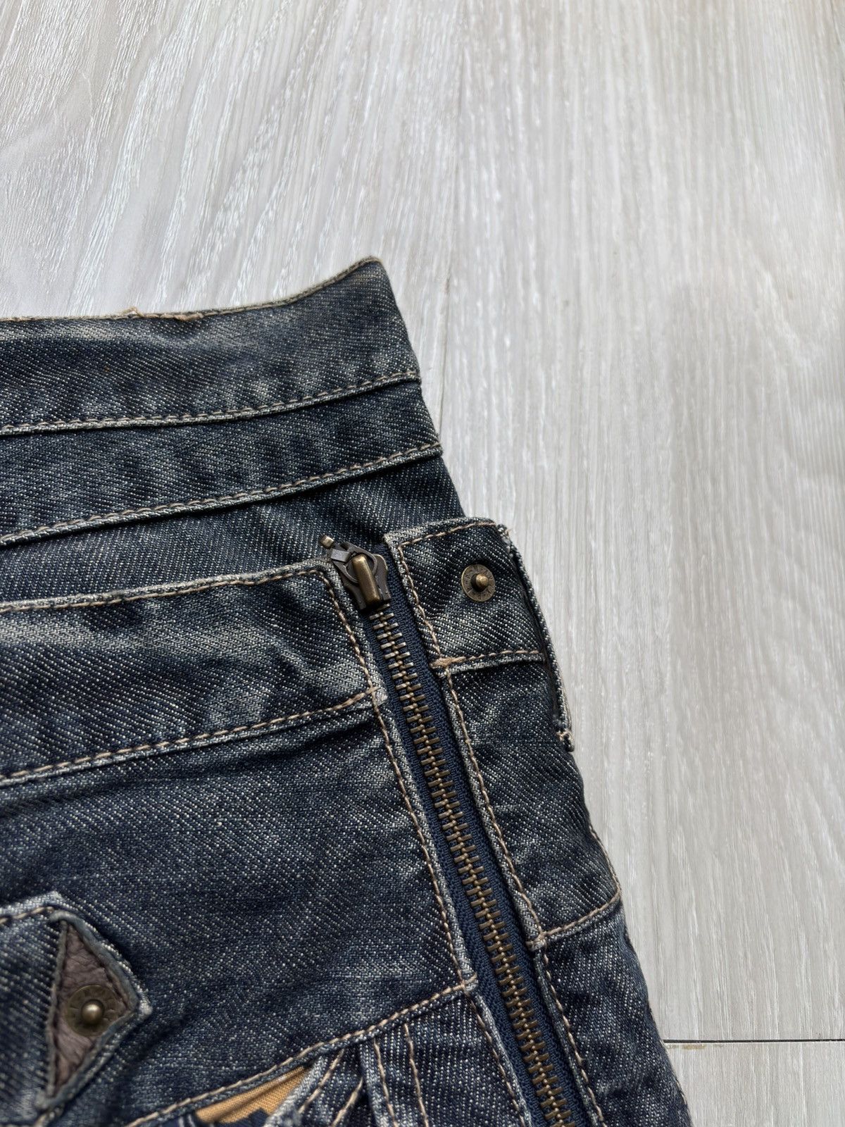 Japanese Brand PPFM double waist jeans Size US 33 - 6 Thumbnail